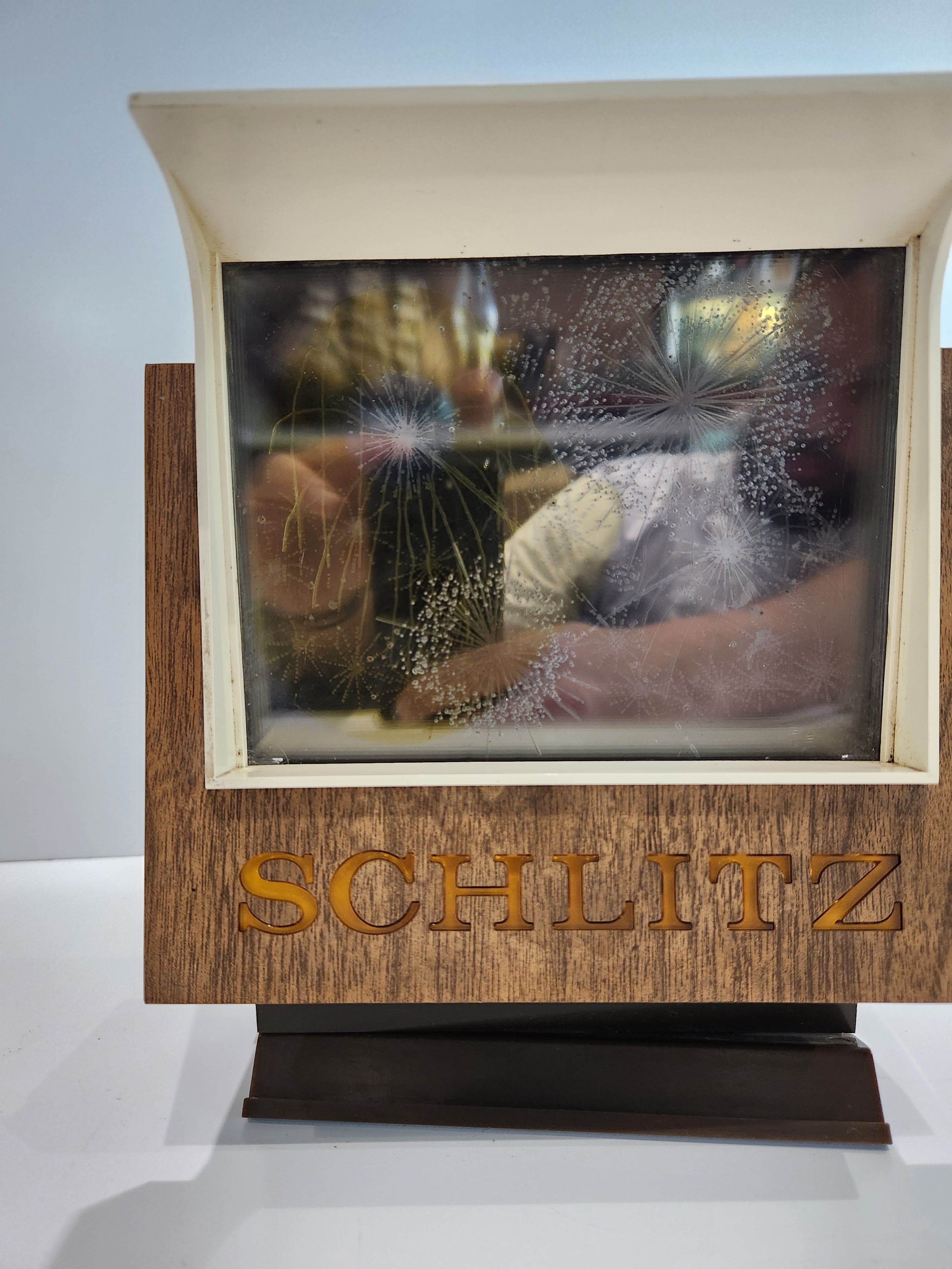 Schlitz Vintage Lighted Beer Sign Motion Fireworks Display Bar Advertising