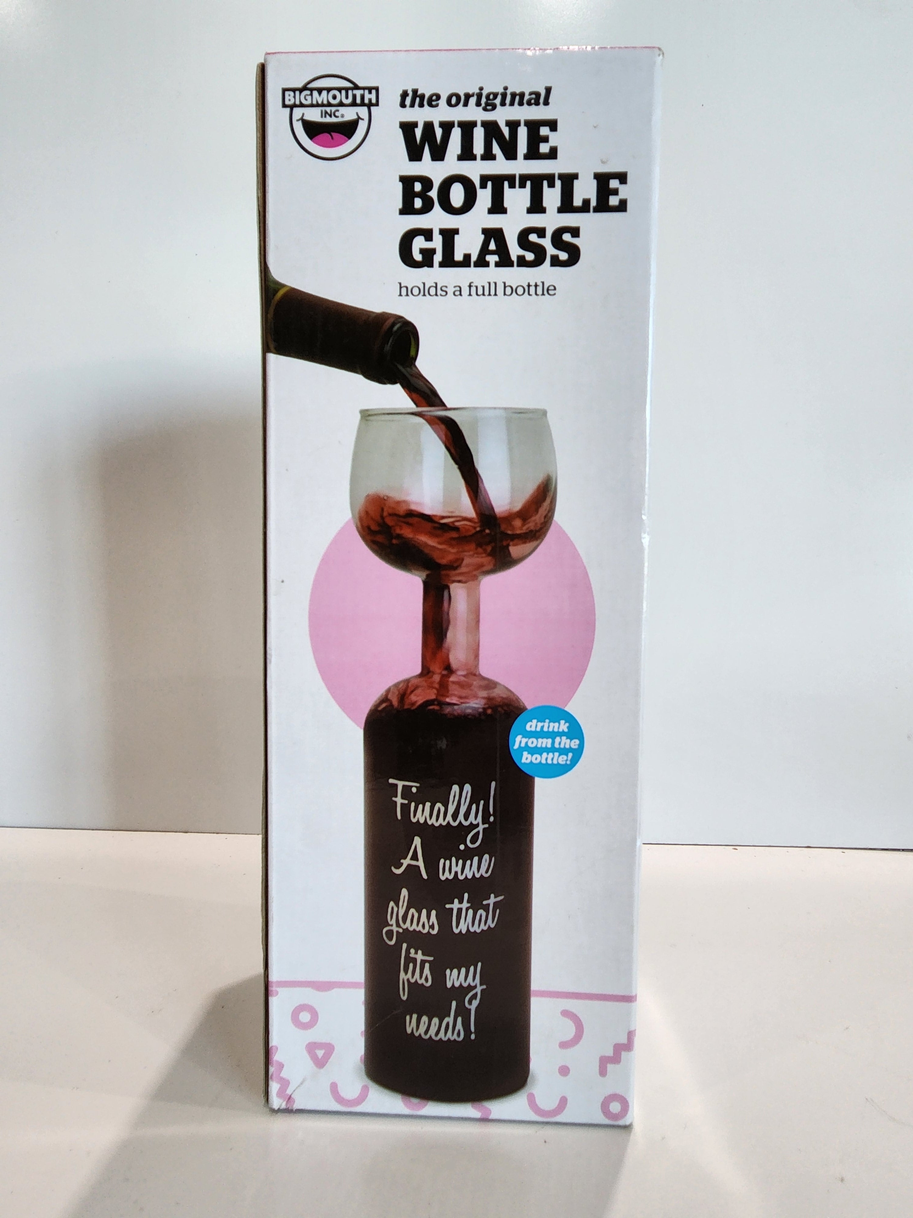 BigMouth Inc The Original Wine Bottle Glass Holds Full Bottle 750ml Novelty