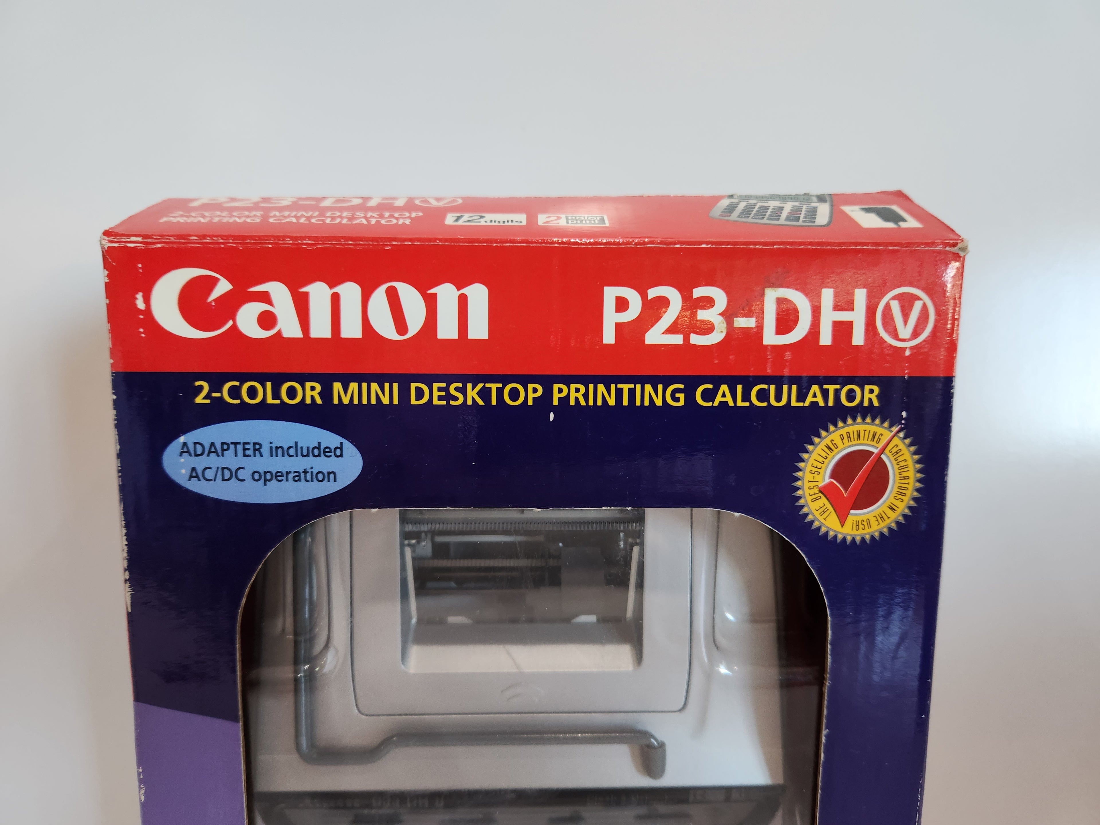 Canon P23-DH V 12-Digit 2-Color Mini Desktop Printing Calculator w/ AC Adapter