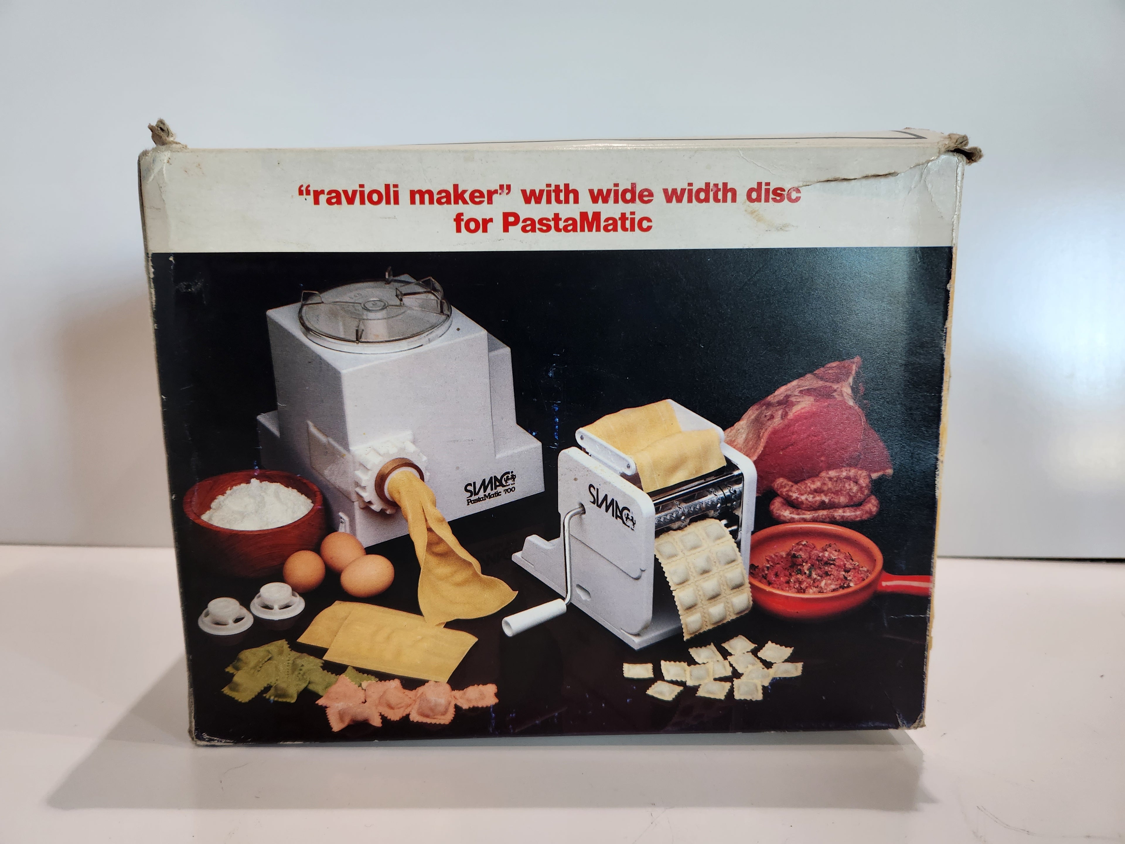 Vintage SIMAC PastaMatic Ravioli Maker Attachment Wide Width Disc Model 24 Italy