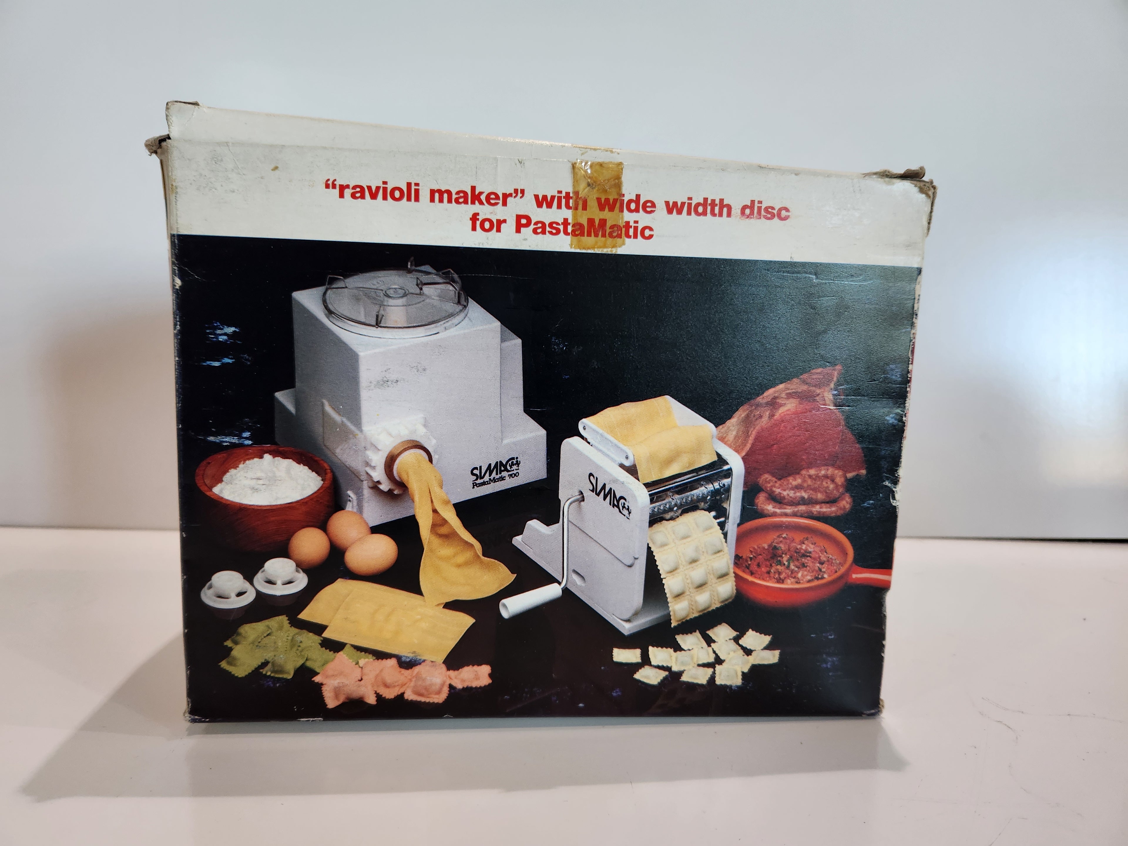 Vintage SIMAC PastaMatic Ravioli Maker Attachment Wide Width Disc Model 24 Italy