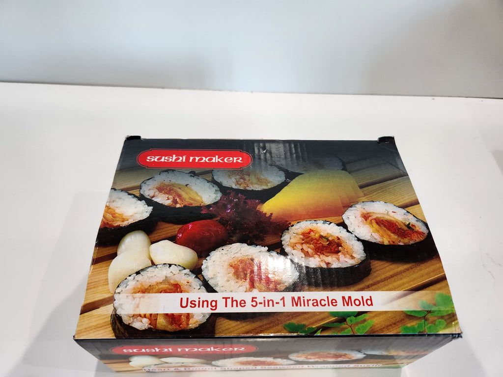 Heart Round Sushi Maker 5-In-1 Miracle Mold Seaweed Sushi Roll Kitchen Tool Kit