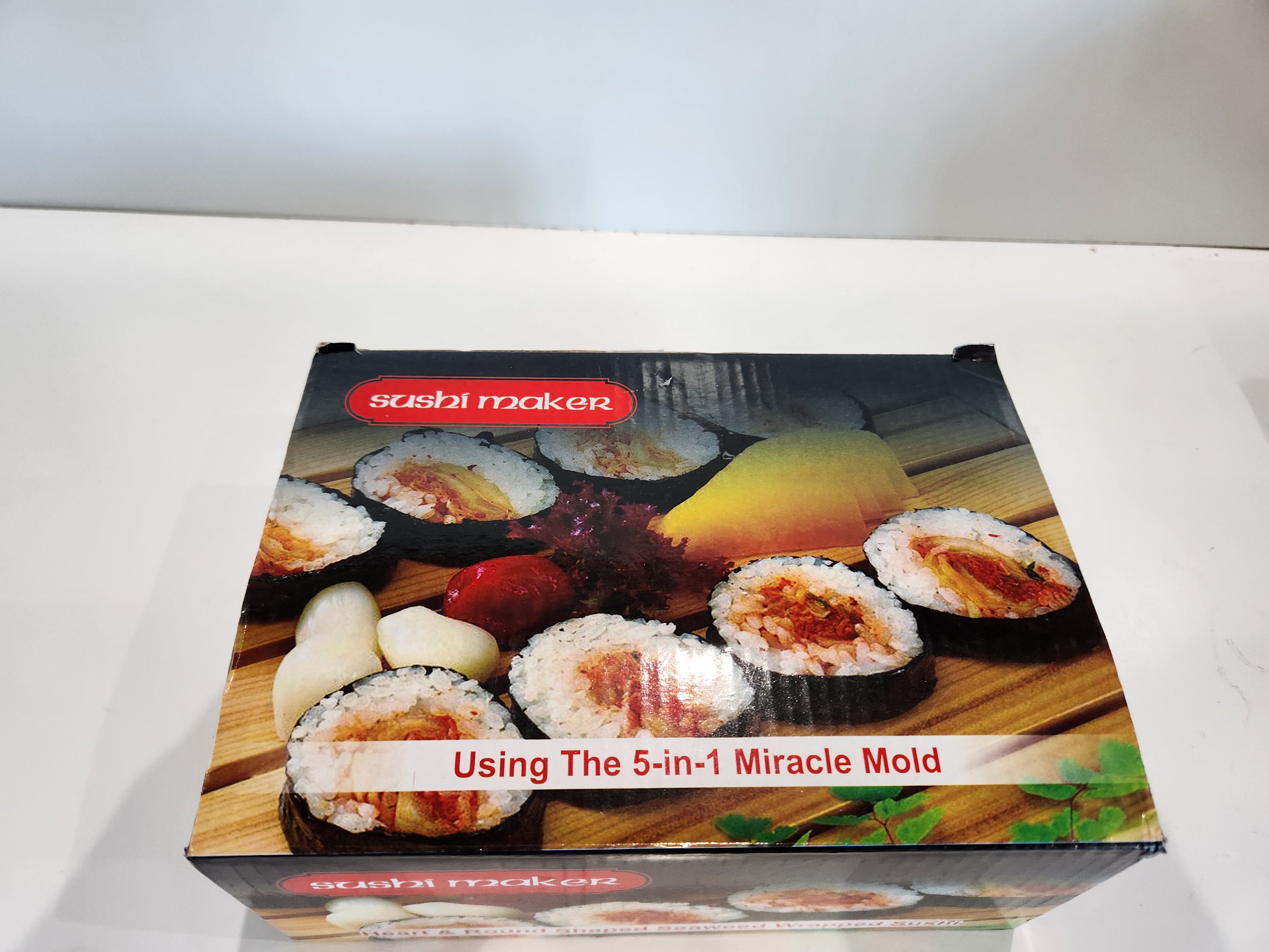 Heart Round Sushi Maker 5-In-1 Miracle Mold Seaweed Sushi Roll Kitchen Tool Kit