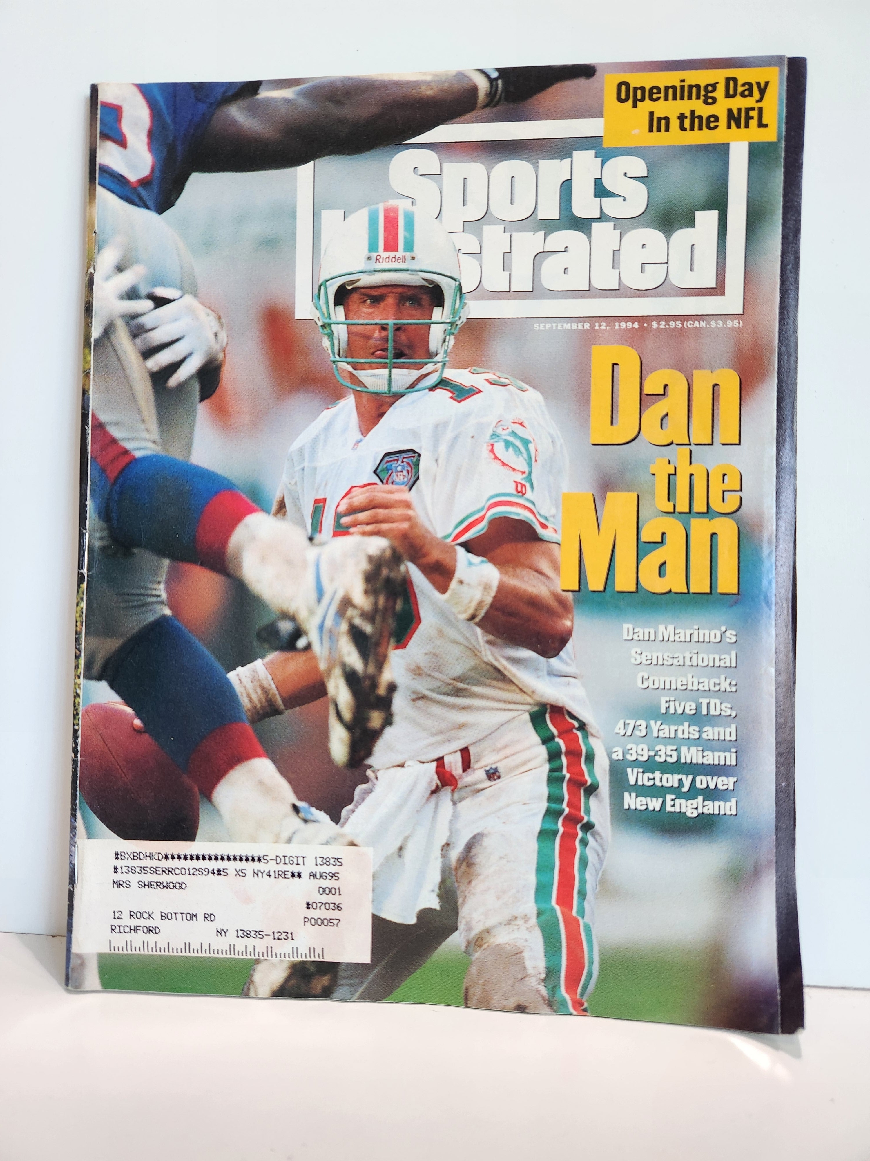 Vintage 1994 Sports Illustrated Dan Marino Miami Dolphins NFL Magazine Cover