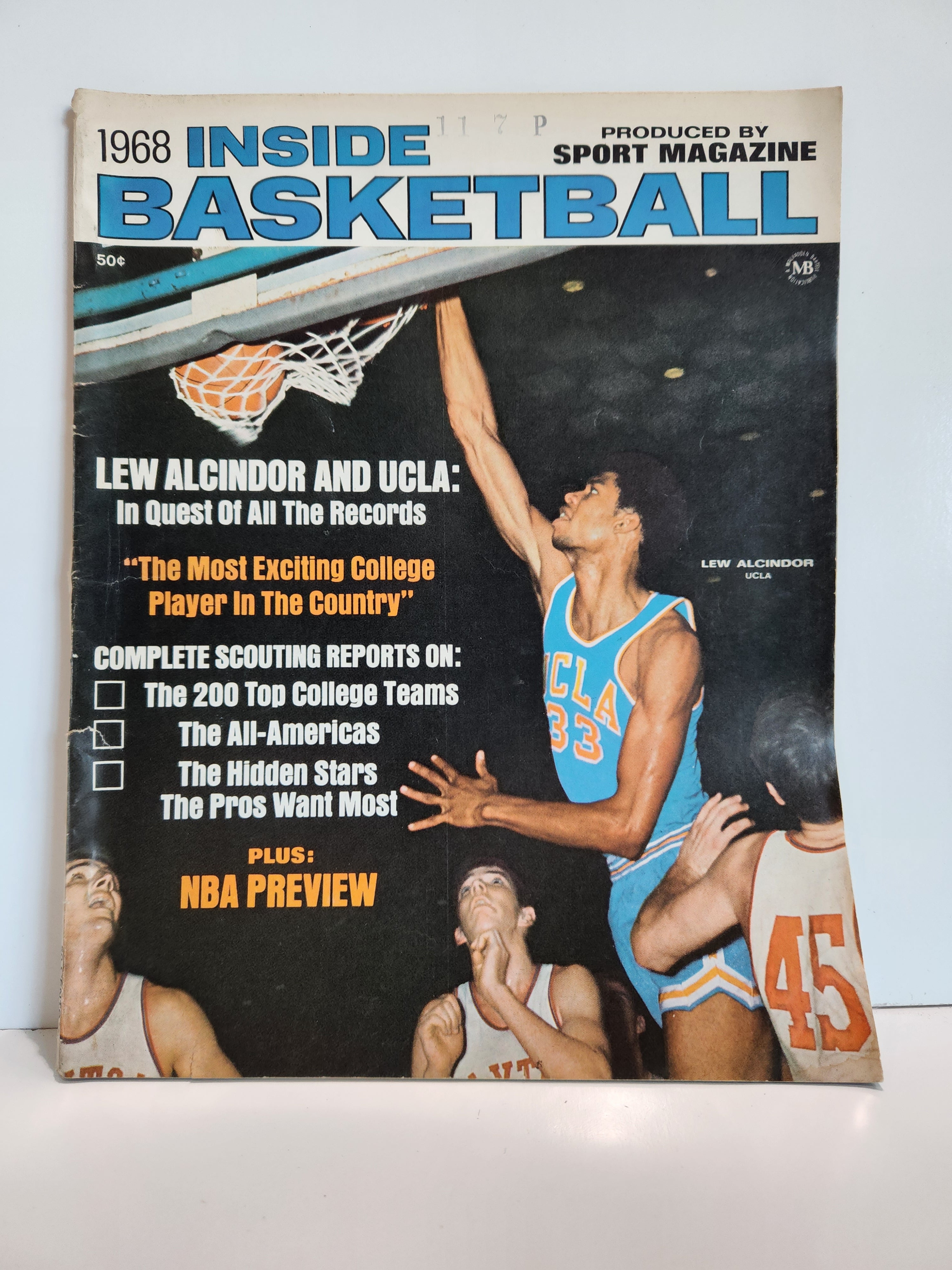 Vintage 1968 Inside Basketball Magazine Lew Alcindor UCLA NCAA Preview Issue