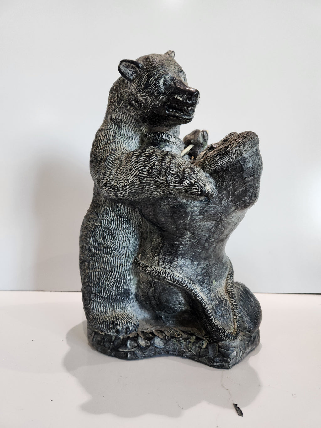 Vintage 12" Wolf Original Canada Bear Eskimo Inuit Sculpture Figurine
