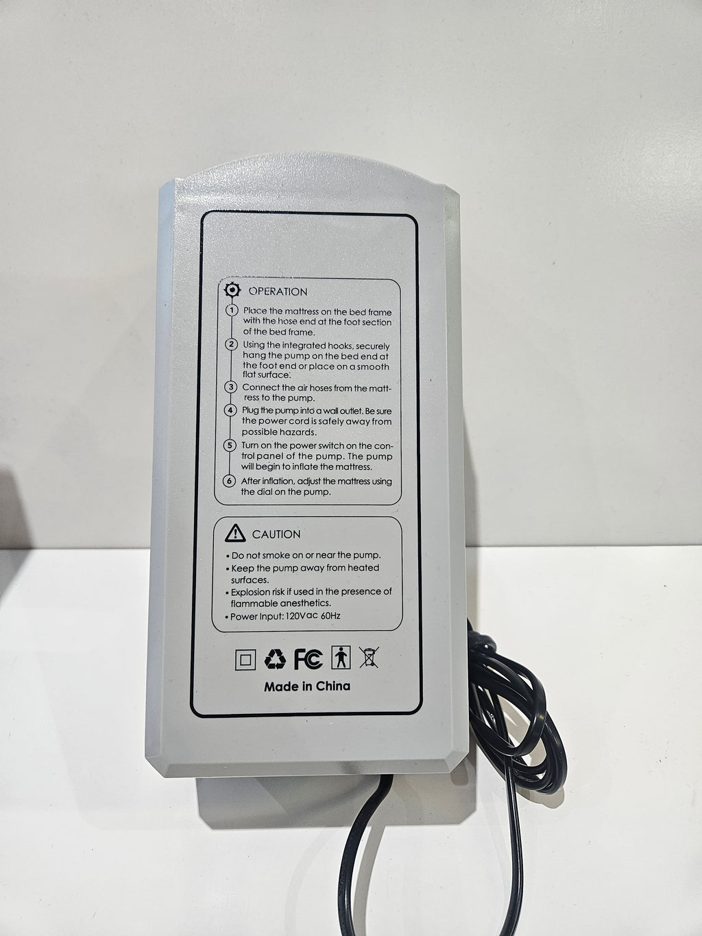 Medical Air Mattress Pump Control Unit Adjustable Pressure Alternating Pad