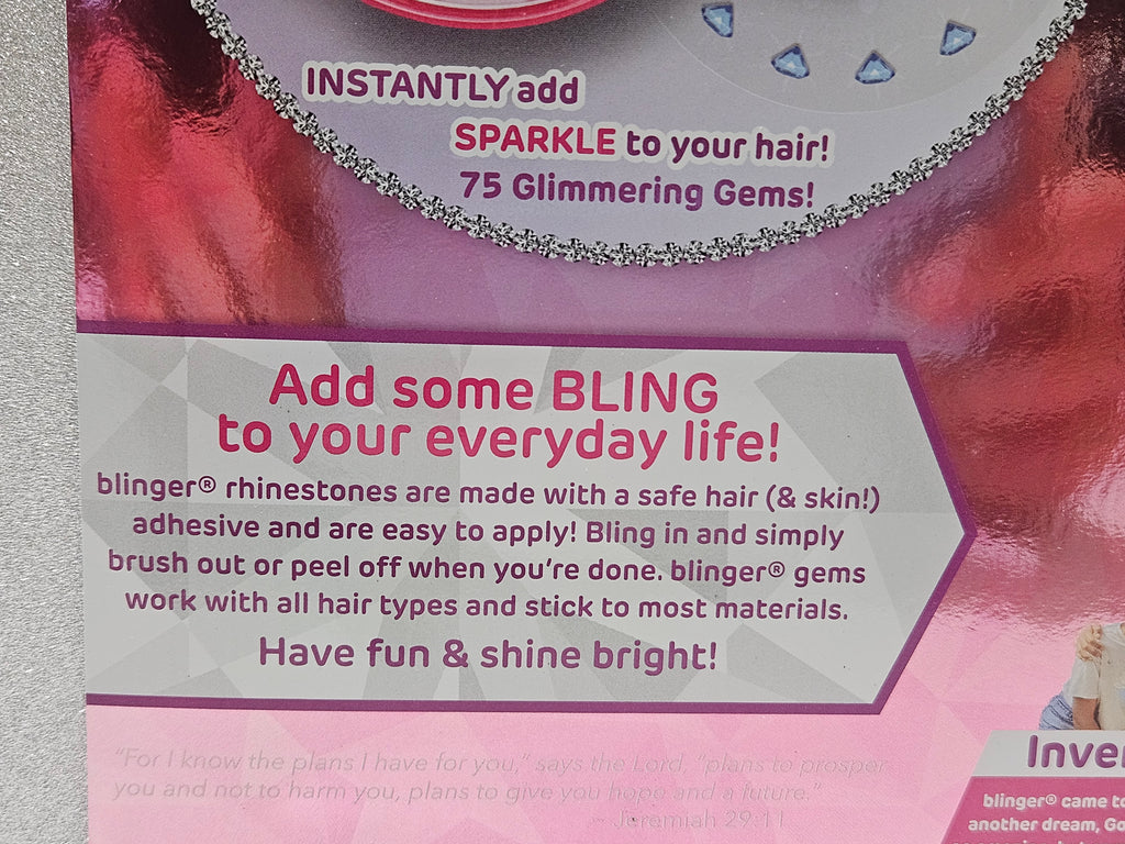 Blinger Kids Dreams Diamond Collection Hair Gem Styling Tool 75 Adhesive Gems