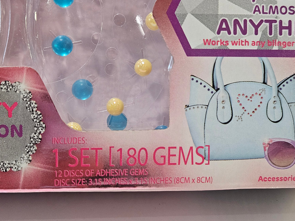 Blinger Kids Birthday Party Glimmer Collection Refill Set 180 Adhesive Gems