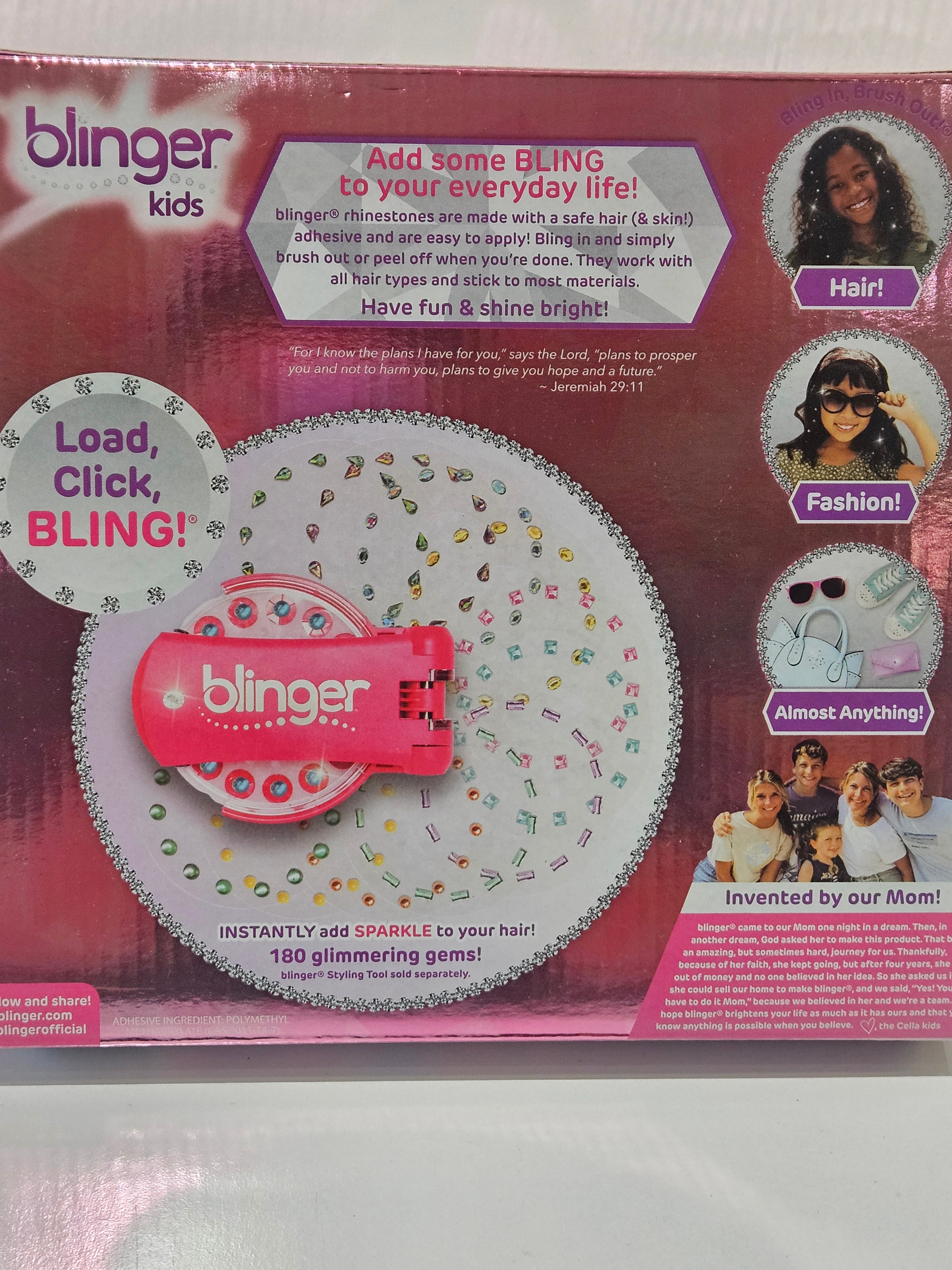 Blinger Kids Birthday Party Glimmer Collection Refill Set 180 Adhesive Gems