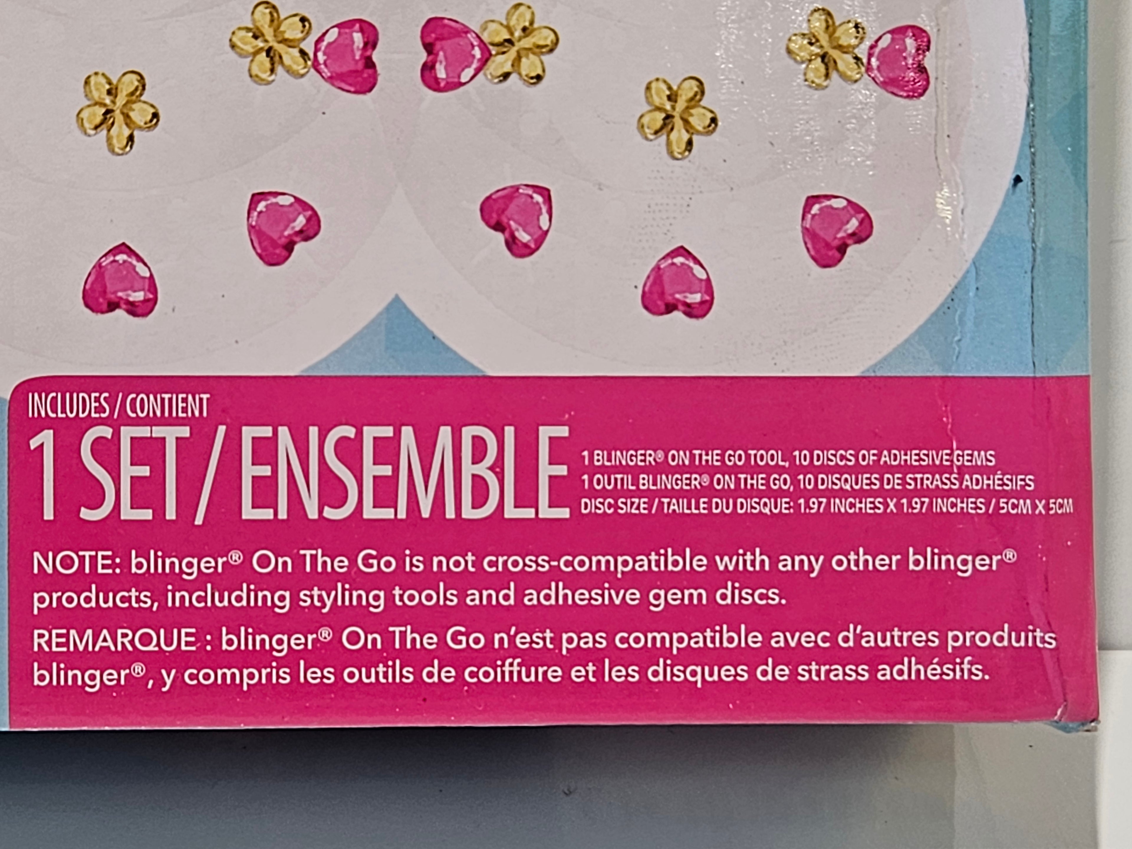 Blinger On The Go Happy Collection Hair Gem Styling Kit 80 Adhesive Gems