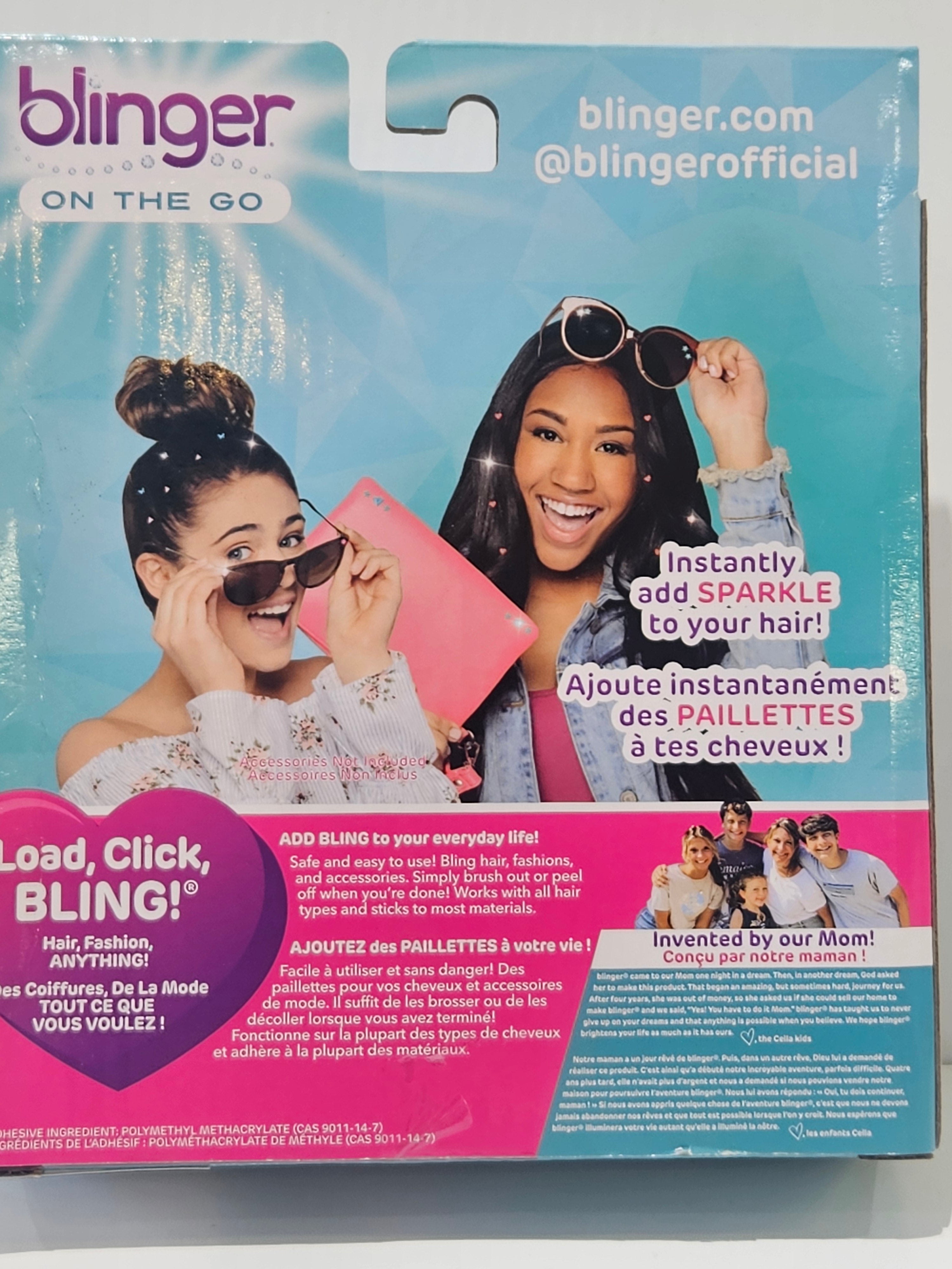 Blinger On The Go Happy Collection Hair Gem Styling Kit 80 Adhesive Gems