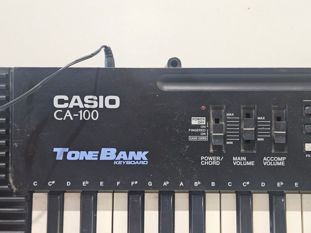 Vintage Casio CA-100 Tone Bank Keyboard Electronic Synthesizer W Power Adapter