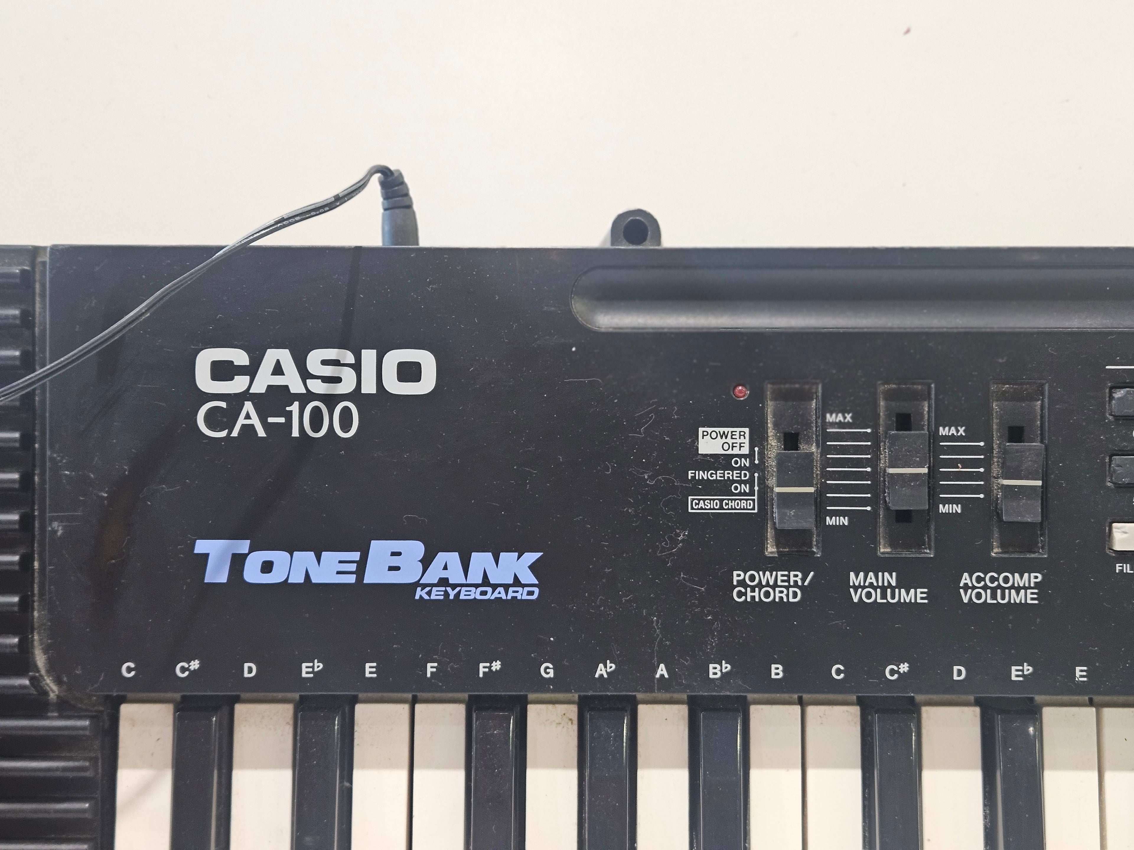 Vintage Casio CA-100 Tone Bank Keyboard Electronic Synthesizer W Power Adapter