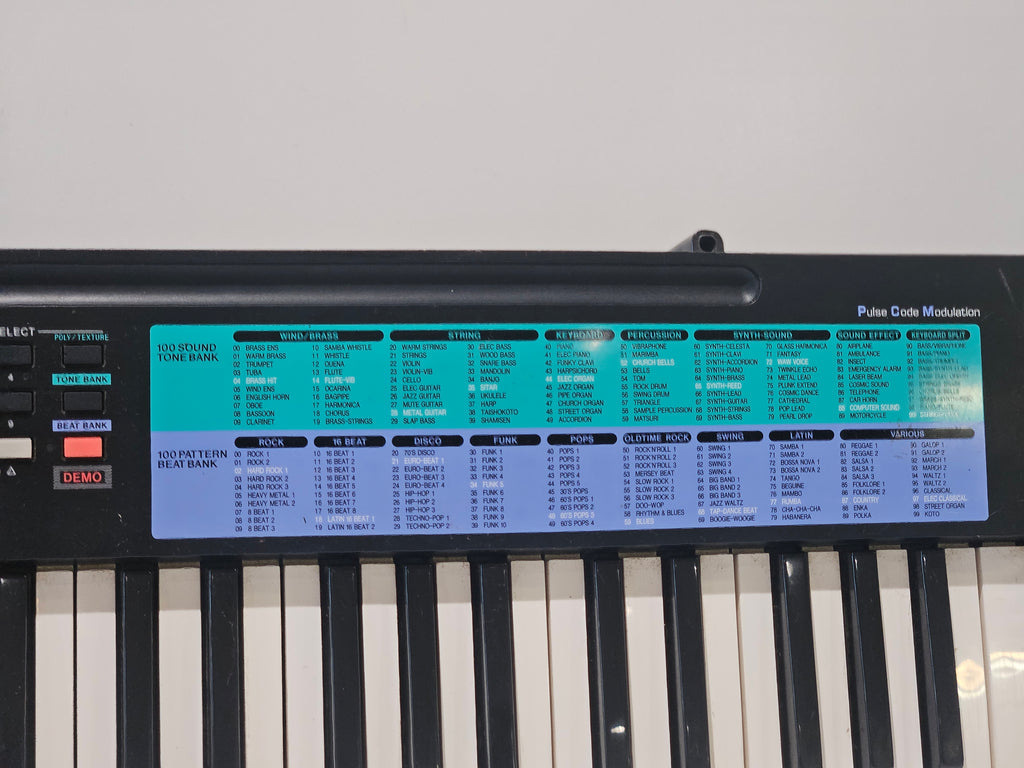 Vintage Casio CA-100 Tone Bank Keyboard Electronic Synthesizer W Power Adapter