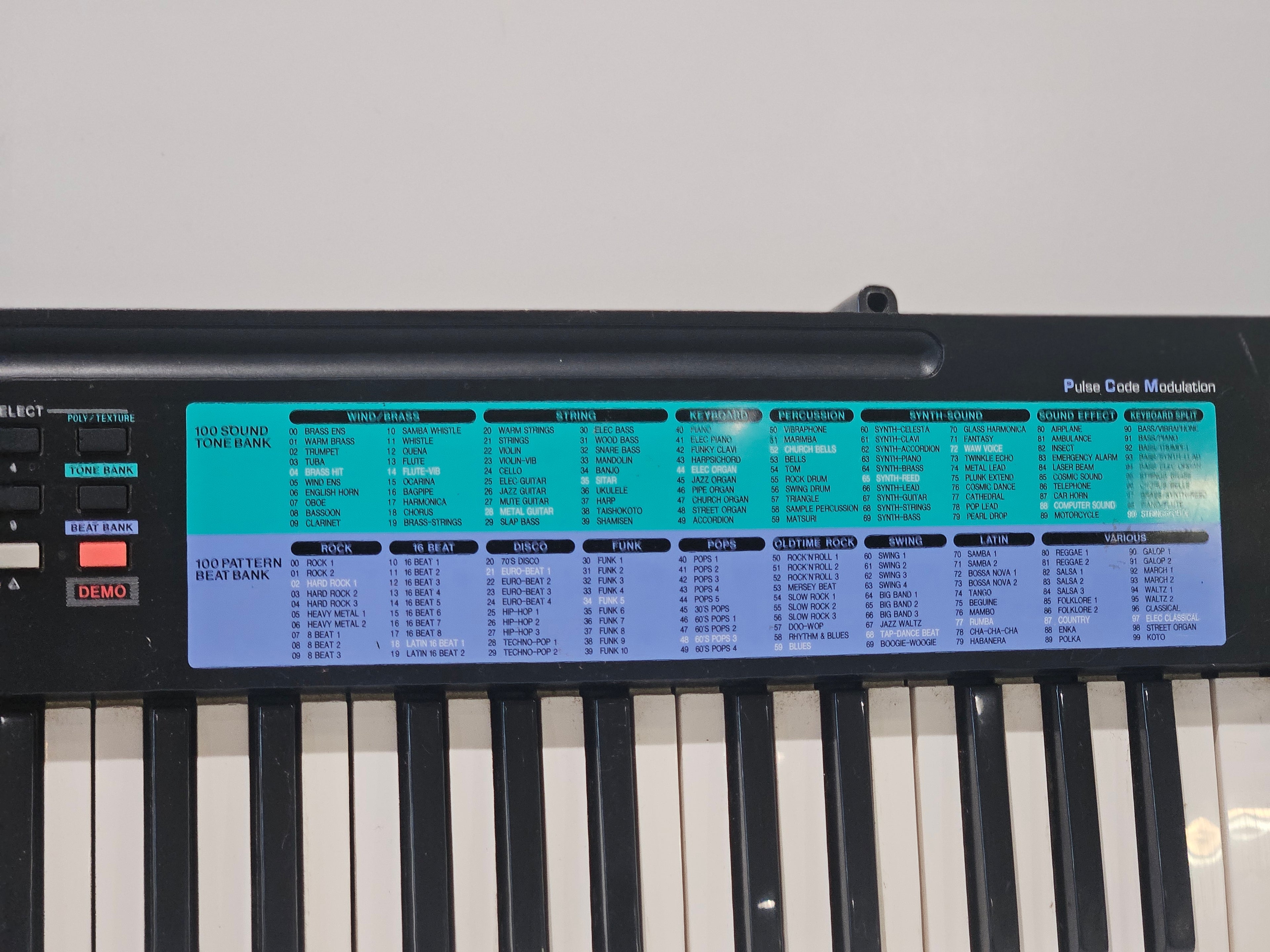 Vintage Casio CA-100 Tone Bank Keyboard Electronic Synthesizer W Power Adapter