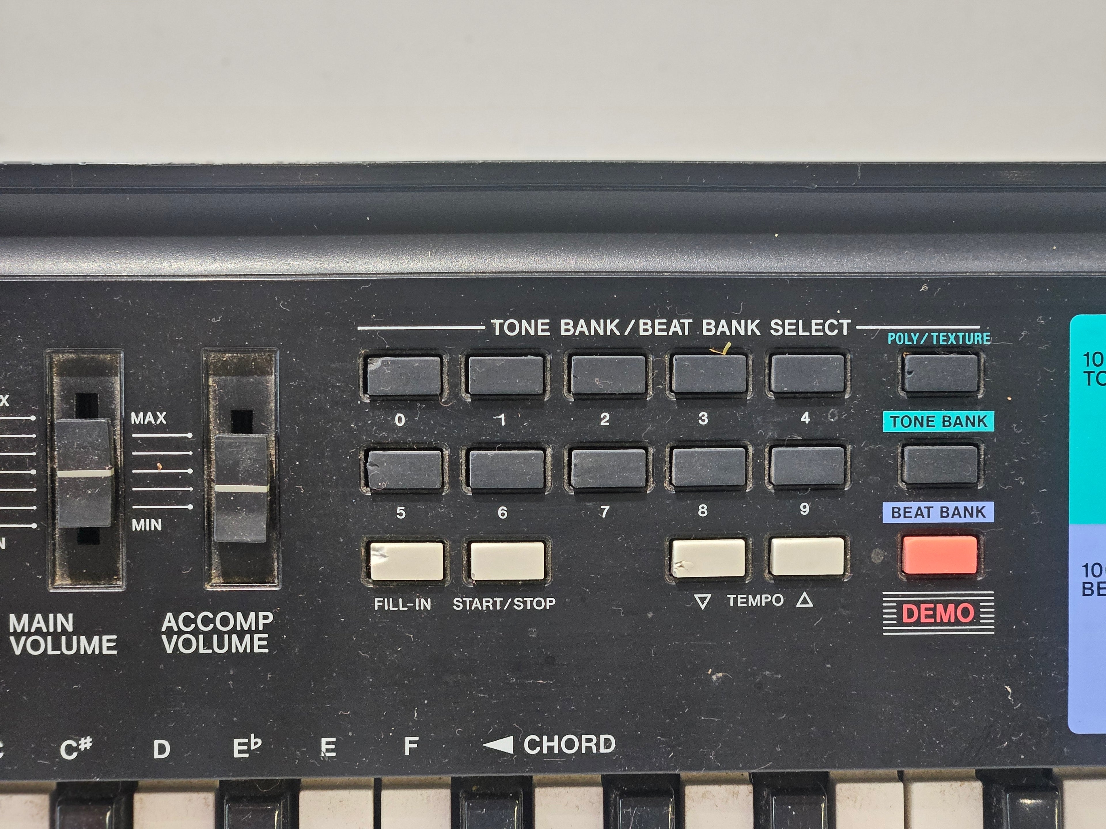 Vintage Casio CA-100 Tone Bank Keyboard Electronic Synthesizer W Power Adapter