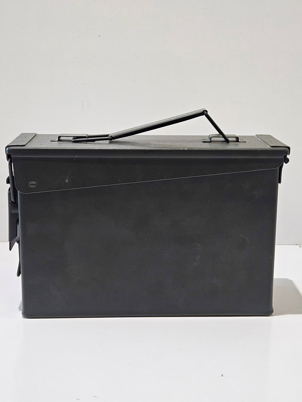 Vintage M19A1 Military Style Metal Ammo Can Storage Box Black Steel Container