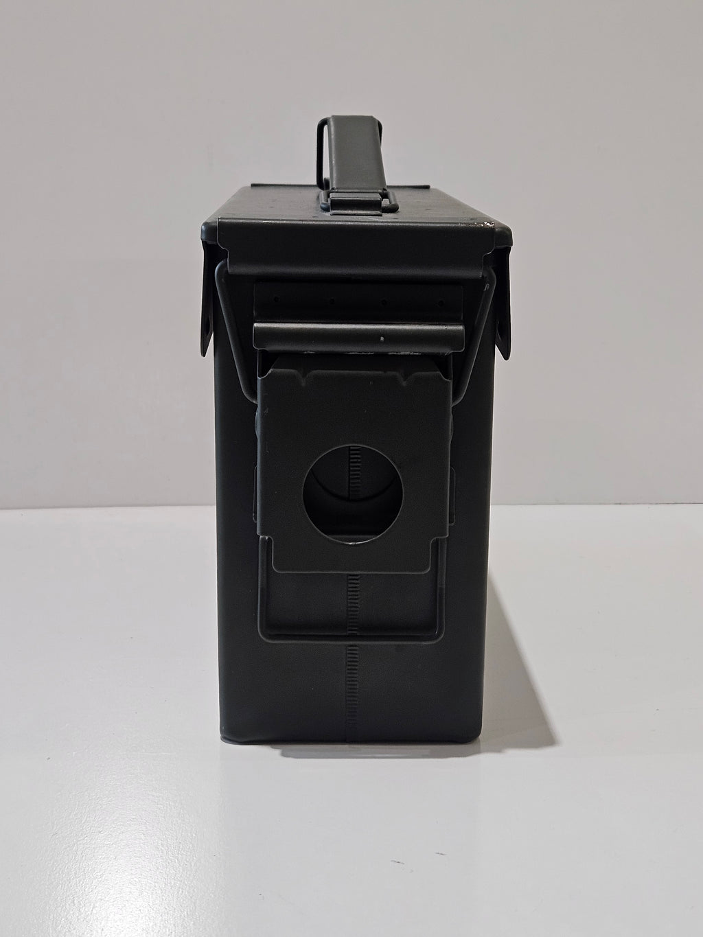 Vintage M19A1 Military Style Metal Ammo Can Storage Box Black Steel Container