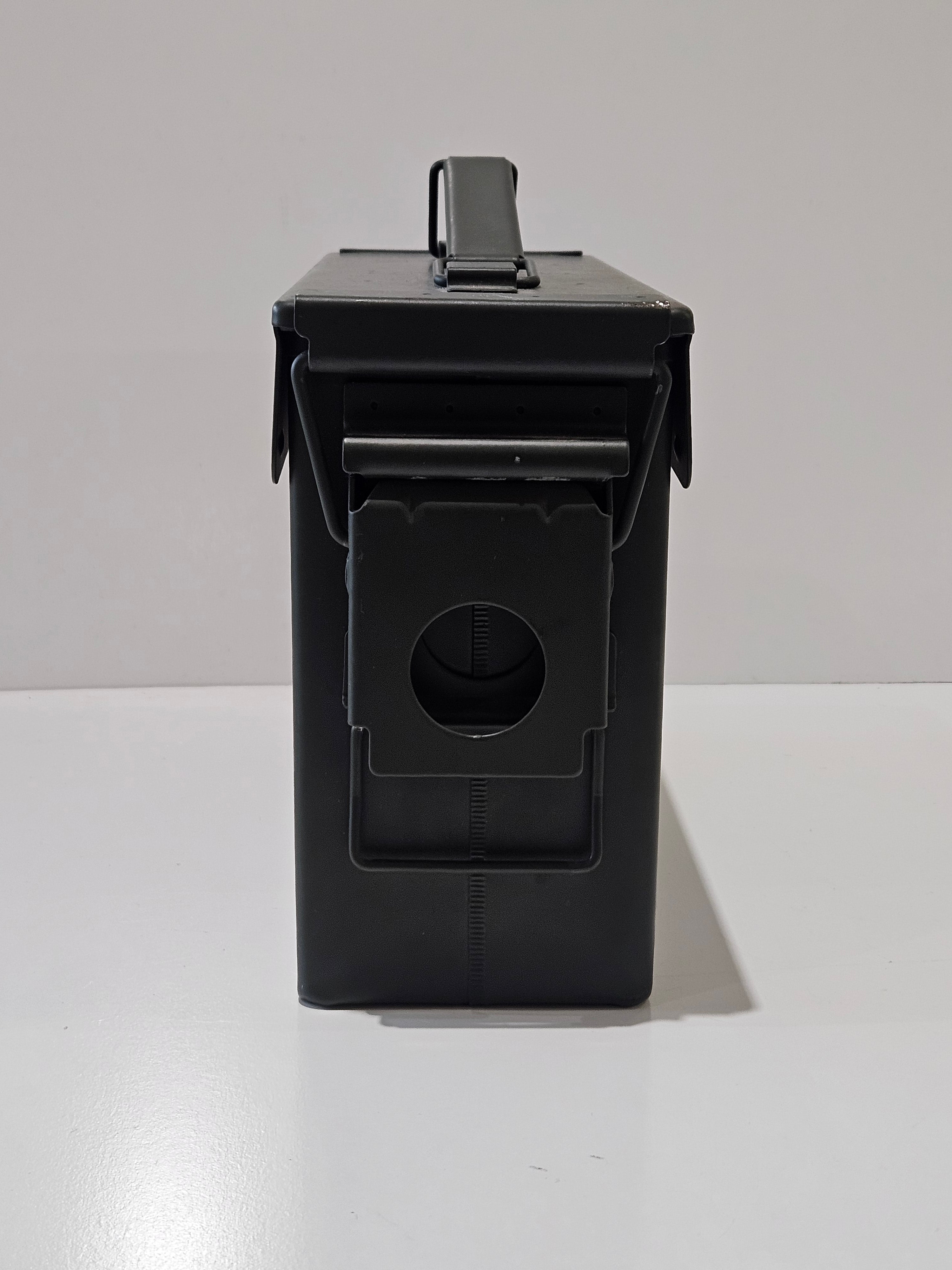 Vintage M19A1 Military Style Metal Ammo Can Storage Box Black Steel Container
