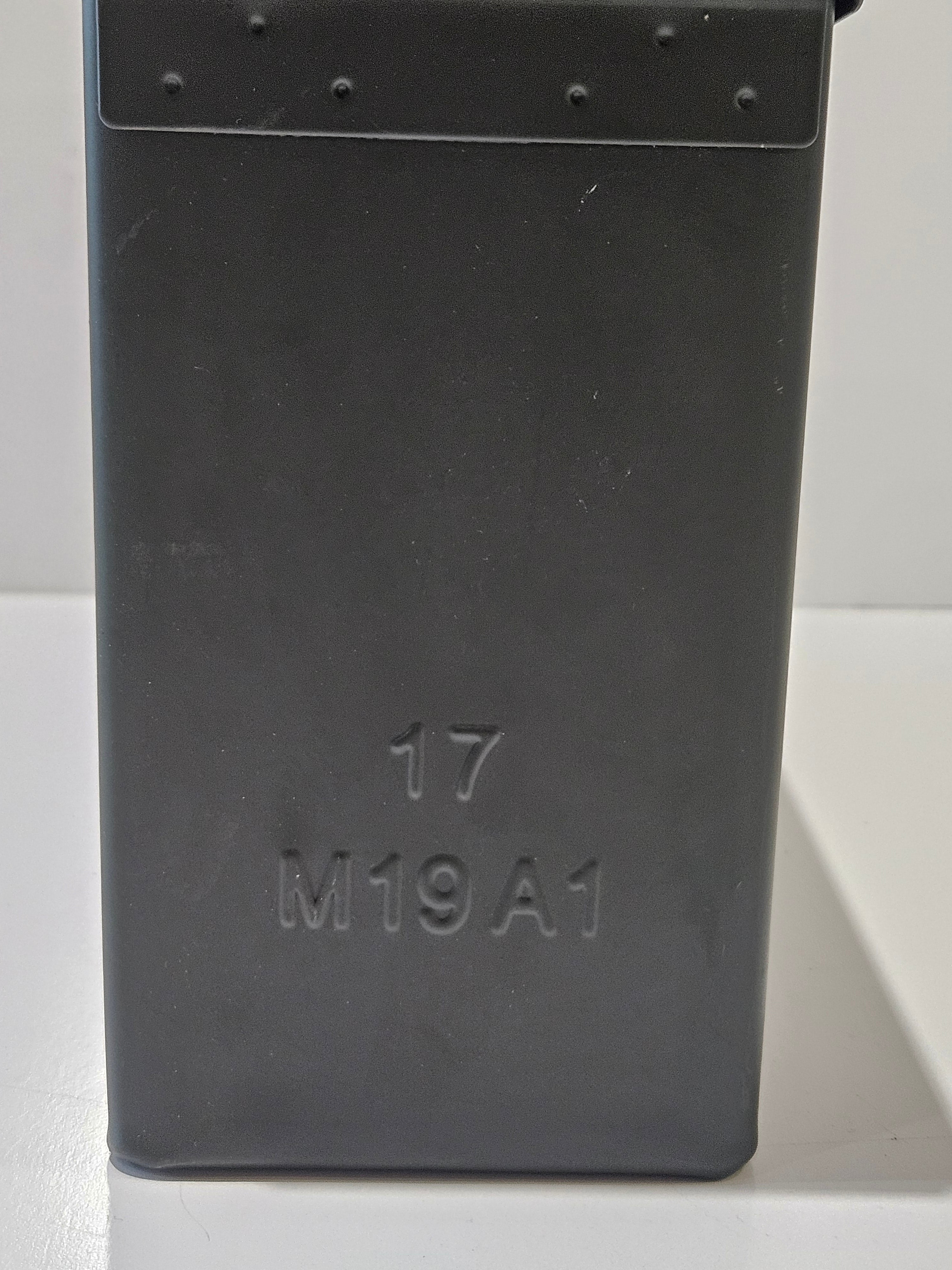 Vintage M19A1 Military Style Metal Ammo Can Storage Box Black Steel Container