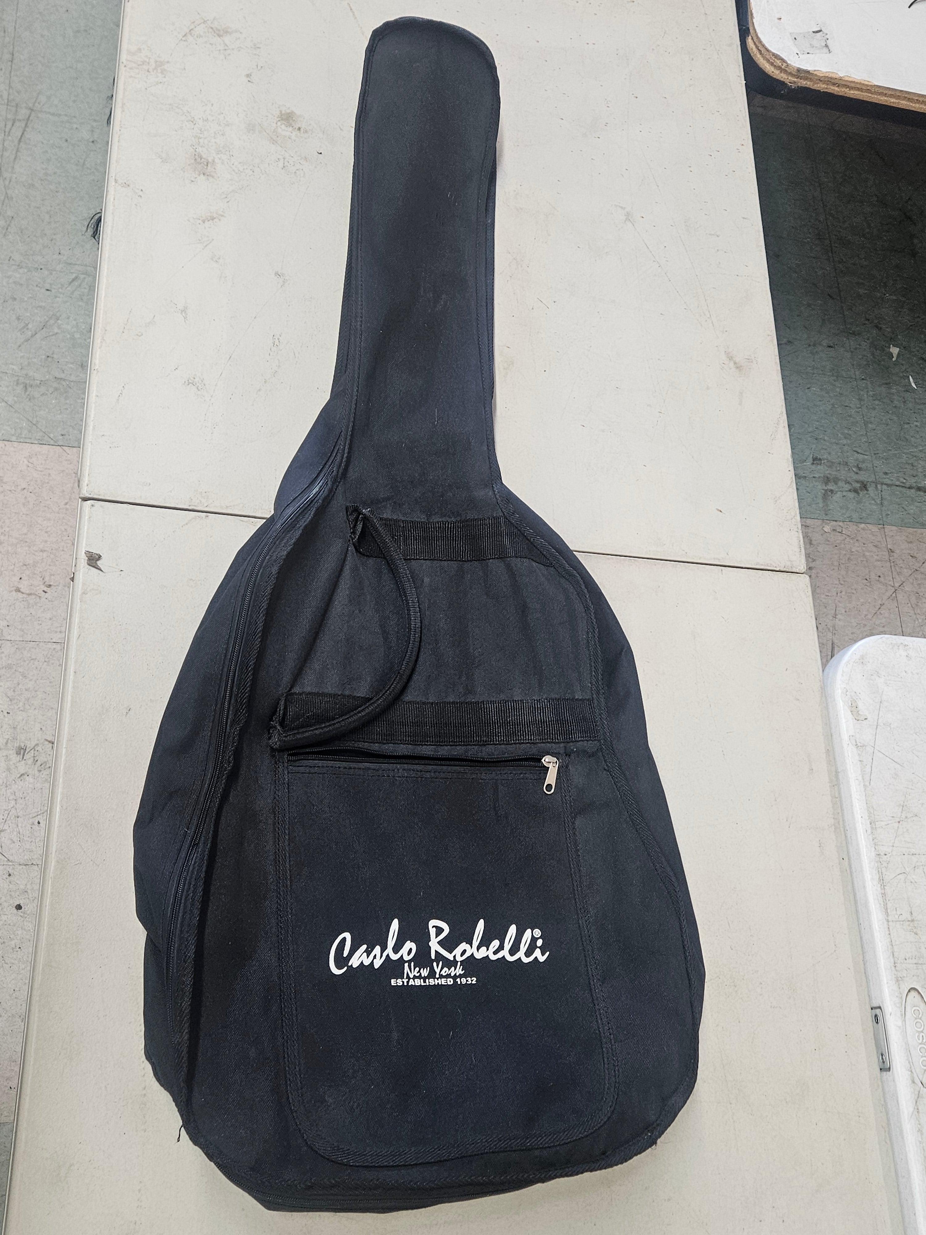 Carlo Robelli Acoustic Guitar Gig Bag Soft Case Backpack Carry Black Nylon