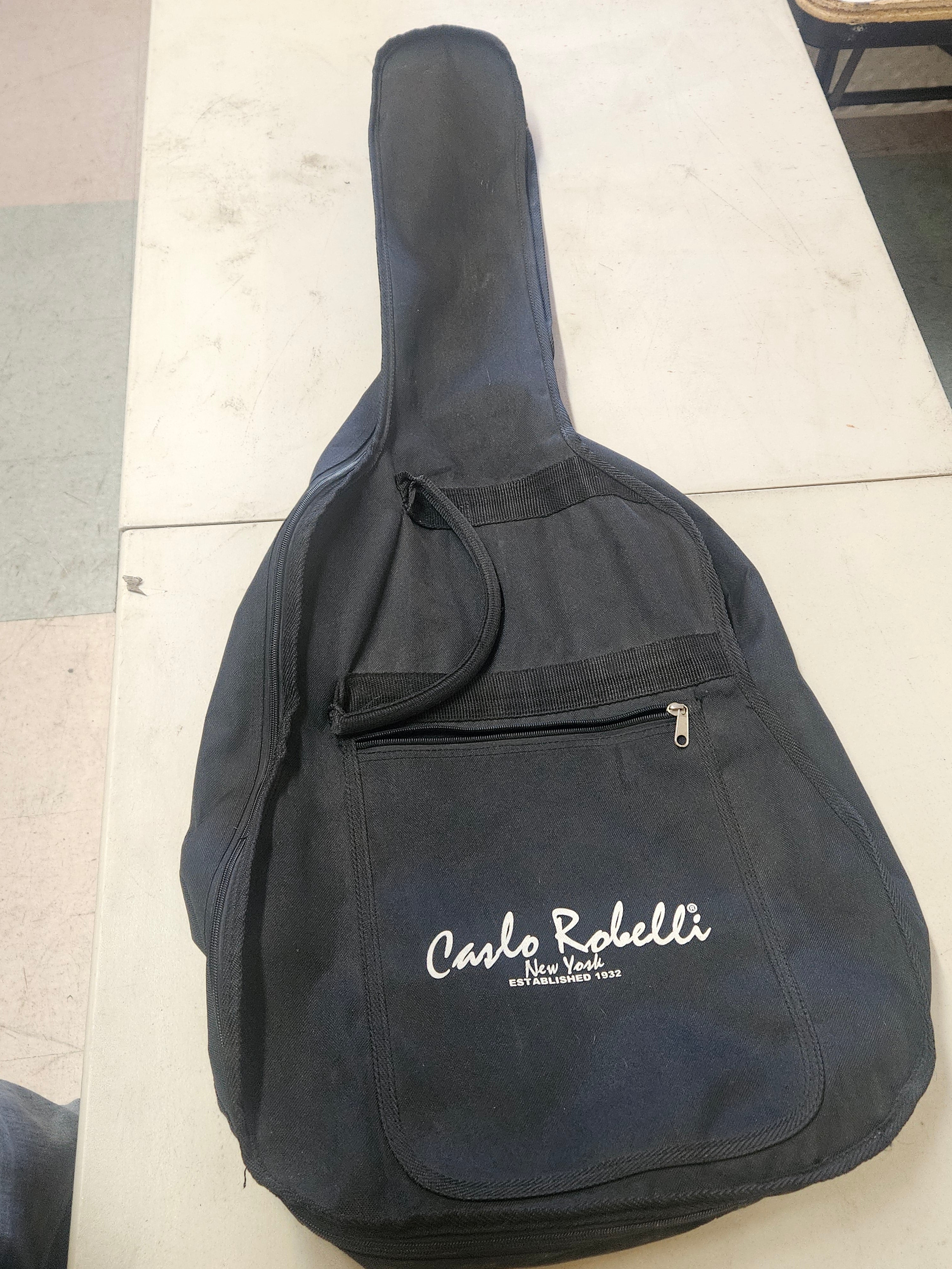 Carlo Robelli Acoustic Guitar Gig Bag Soft Case Backpack Carry Black Nylon