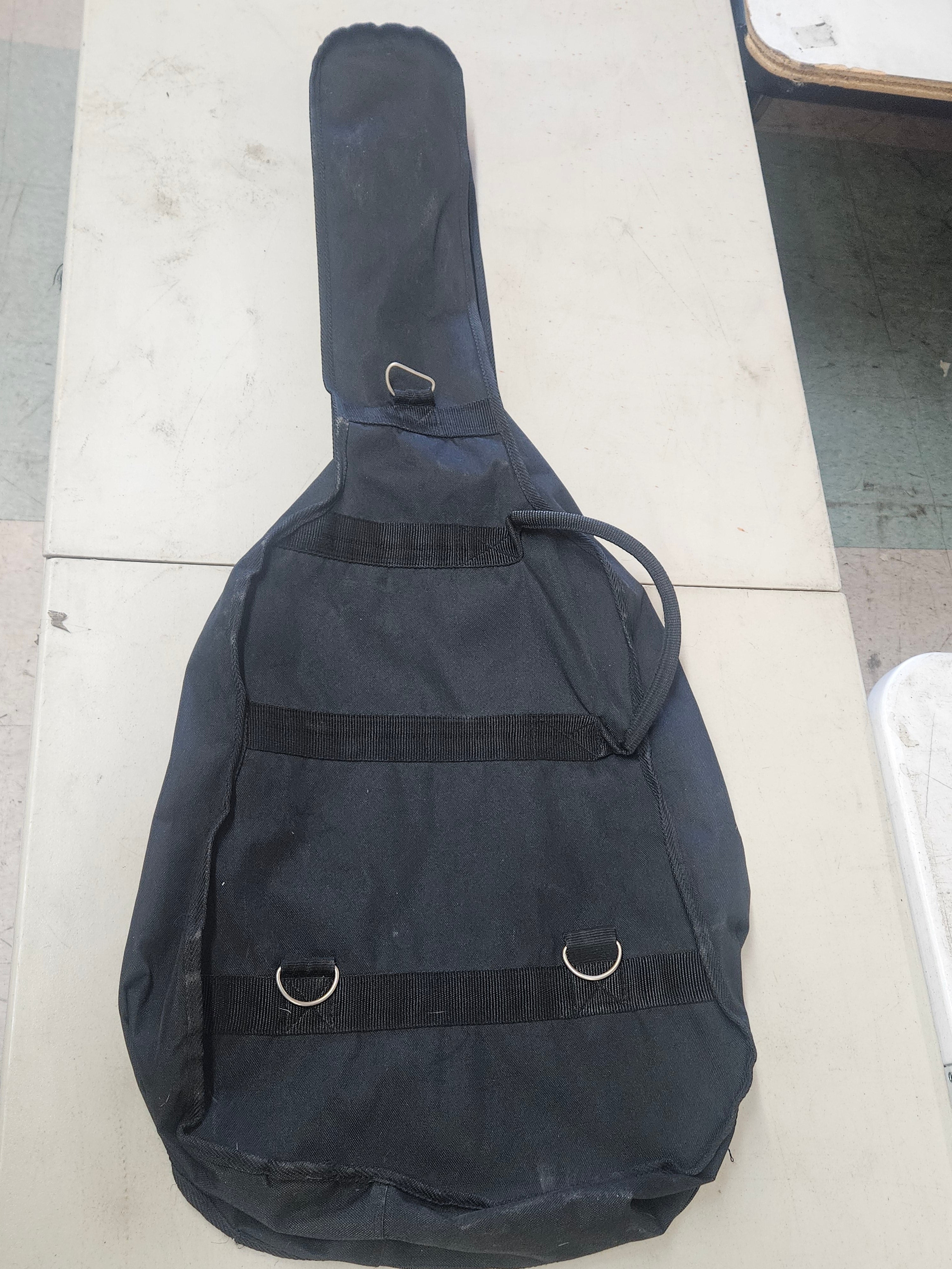 Carlo Robelli Acoustic Guitar Gig Bag Soft Case Backpack Carry Black Nylon