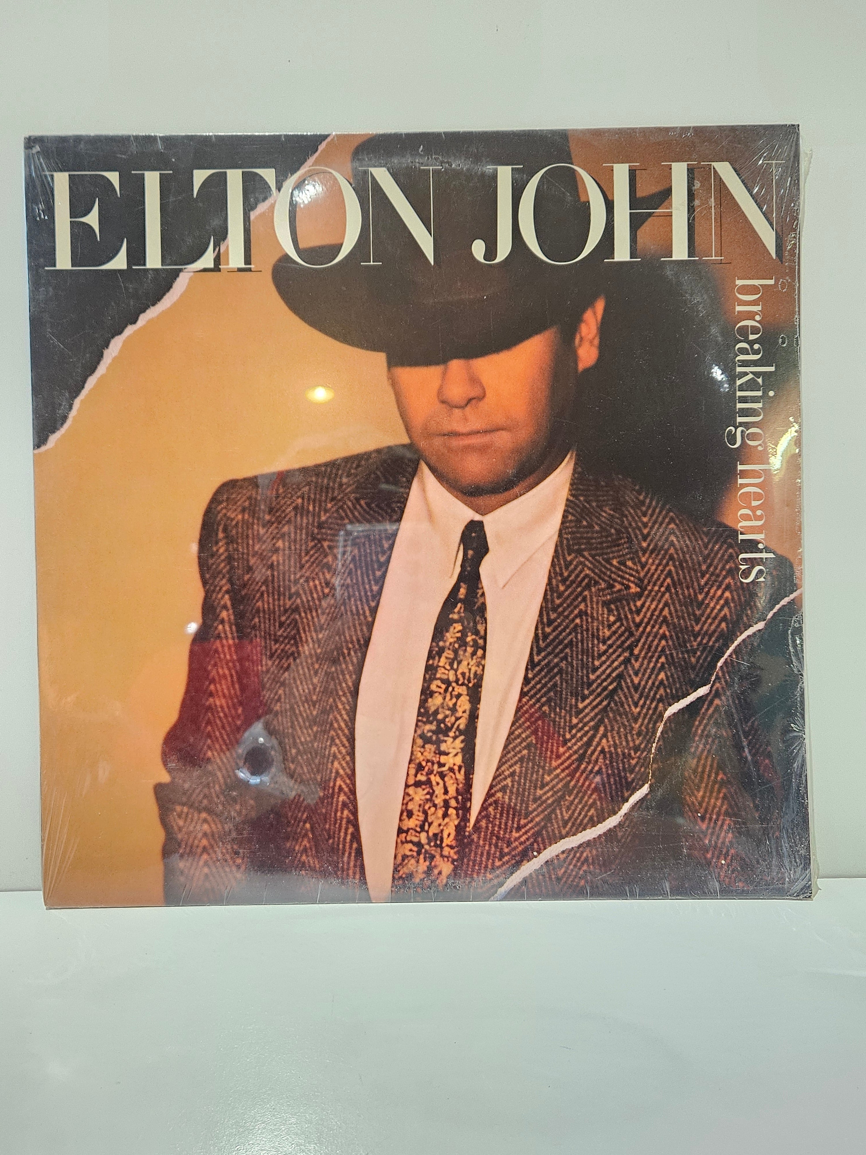 Vintage Elton John Breaking Hearts LP Vinyl Record 1984 MCA Records Album Rock