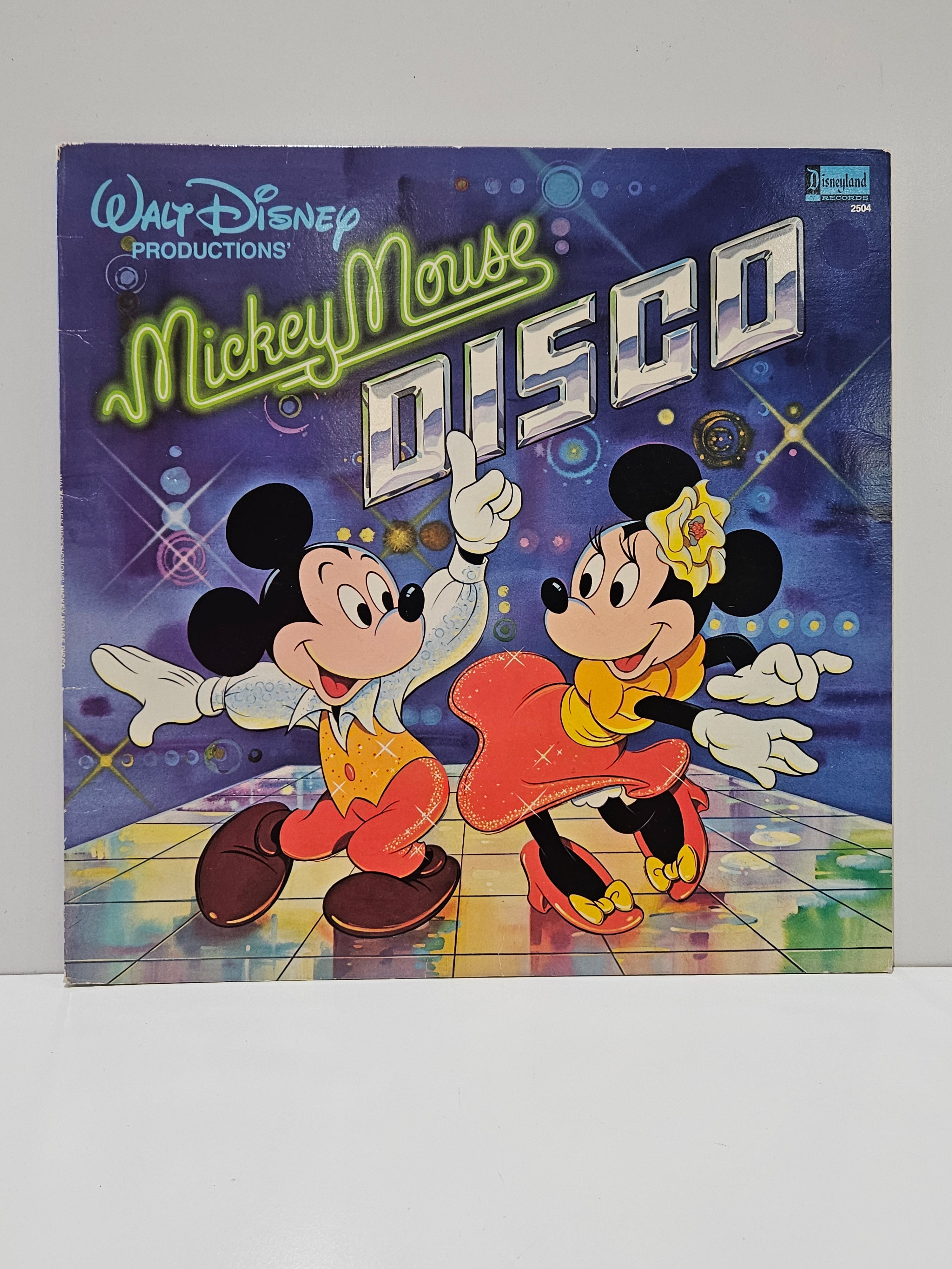 Vintage Walt Disney Mickey Mouse Disco LP Vinyl Record Disneyland Records 2504