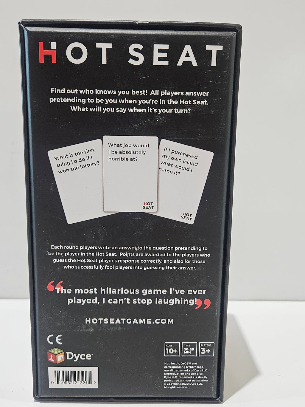 Hot Seat Party Card Game Dyce Games Adult Family Trivia Conversation Game
