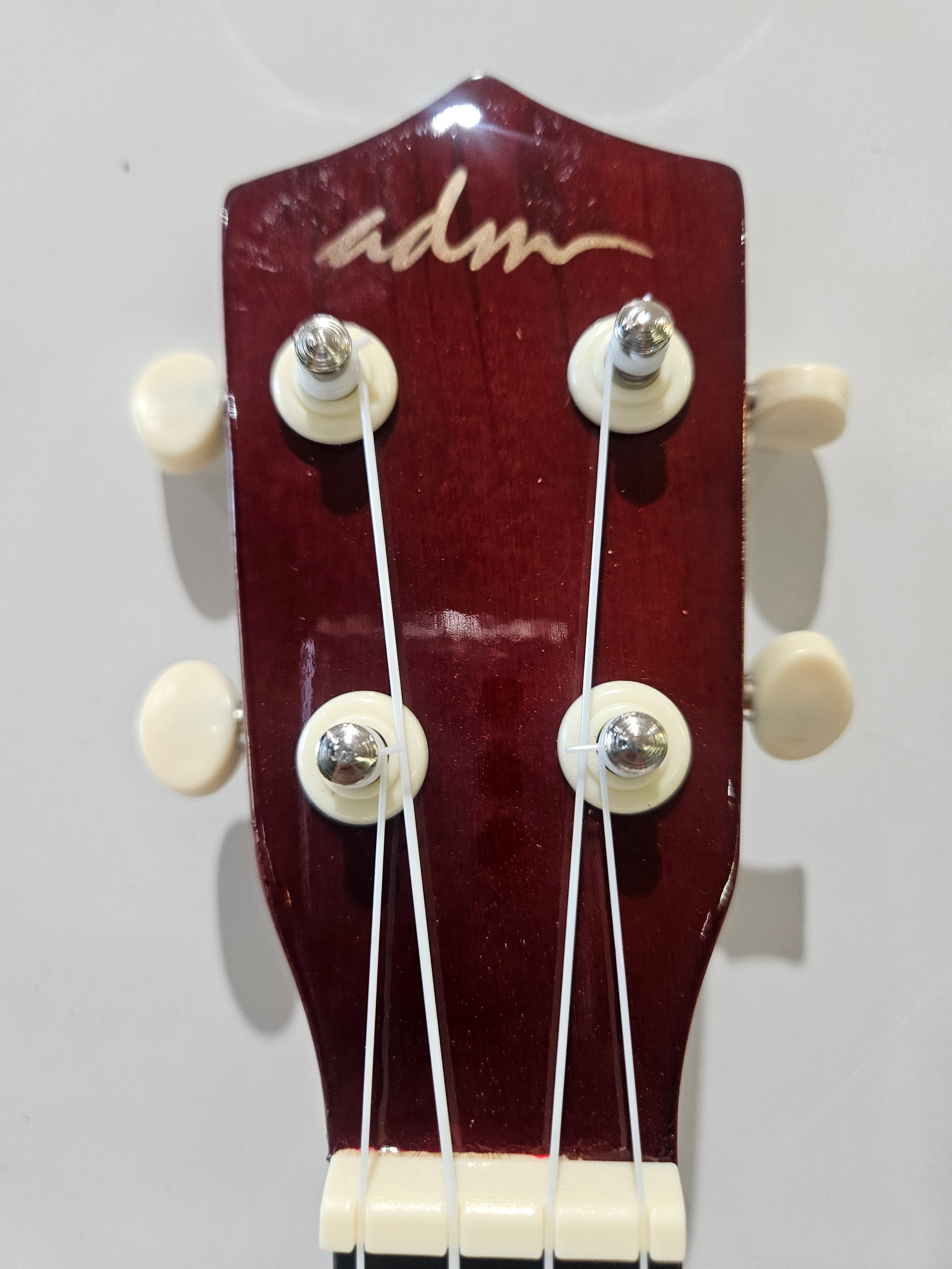 ADM 21 Inch Soprano Ukulele JU110N Gloss Mahogany Finish With Carrying Bag
