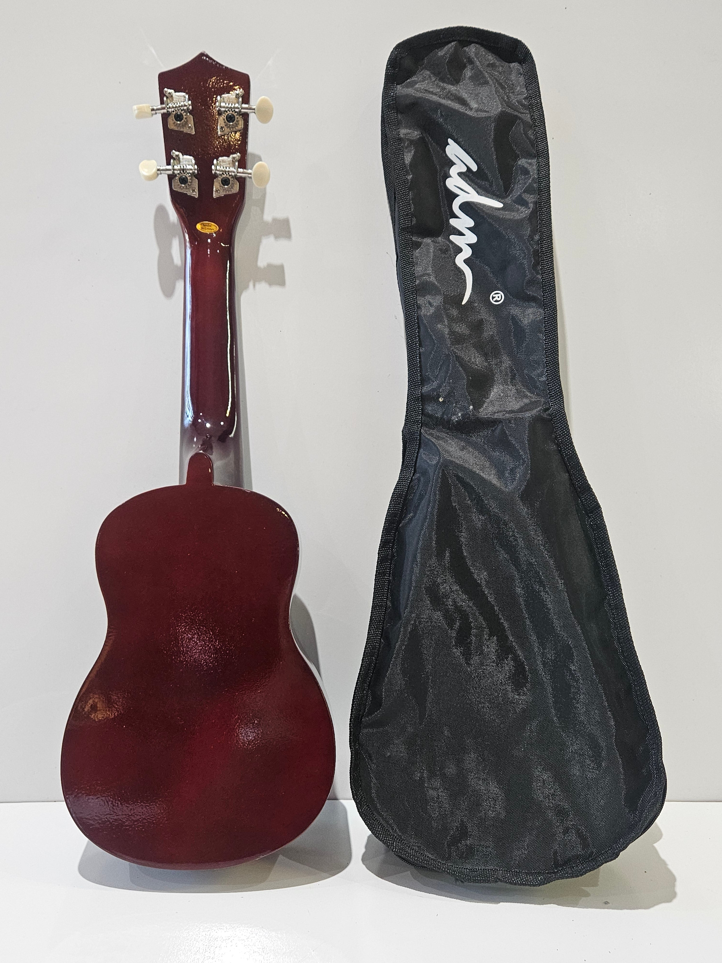 ADM 21 Inch Soprano Ukulele JU110N Gloss Mahogany Finish With Carrying Bag