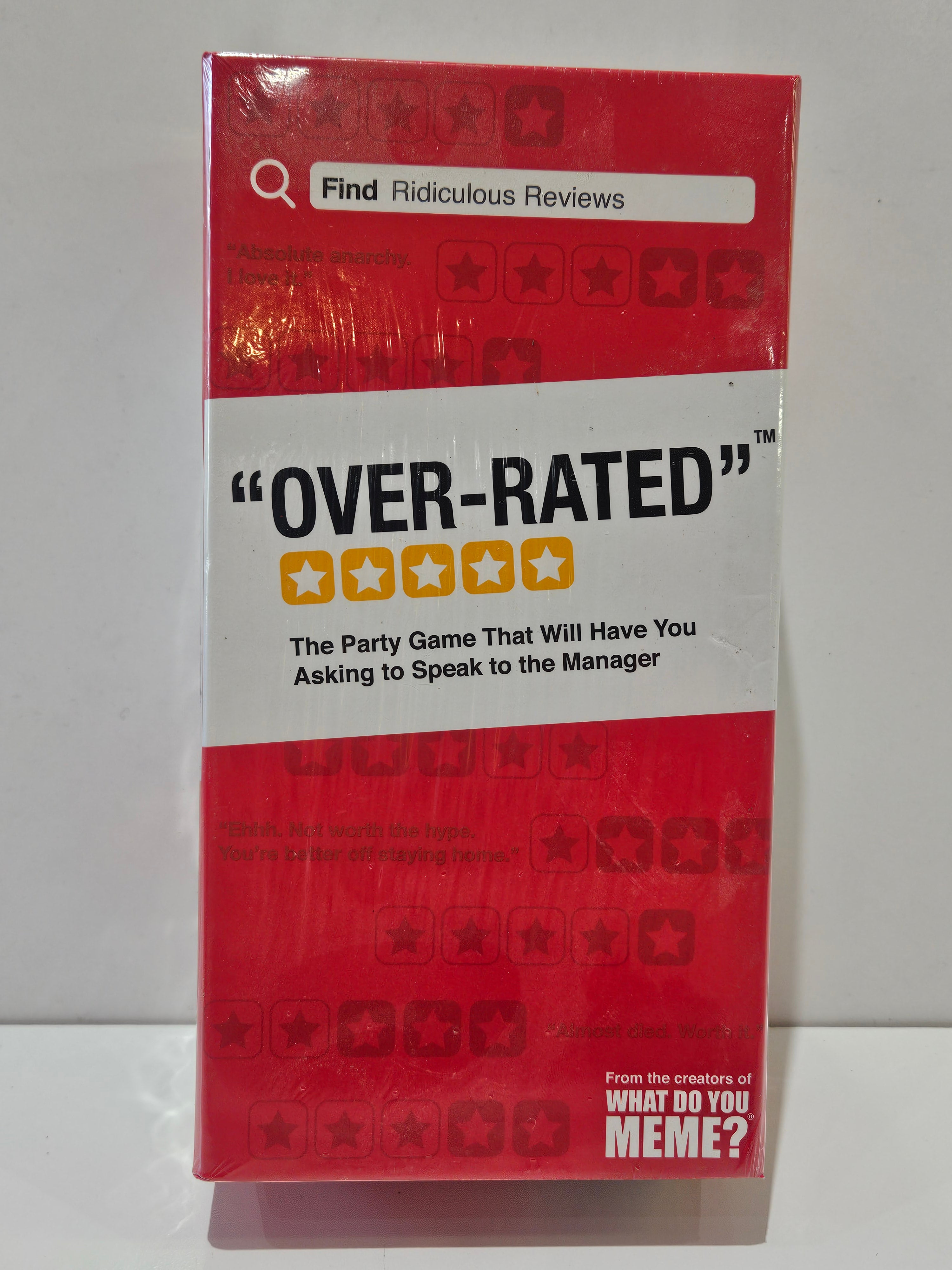Over-Rated Party Game What Do You Meme Adult Review Card Game Sealed Edition