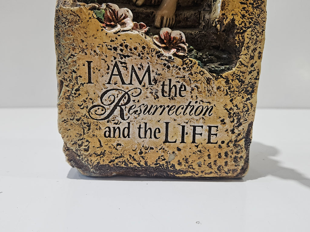 Religious Jesus Resurrection And The Life Figurine Christian Inspirational Decor