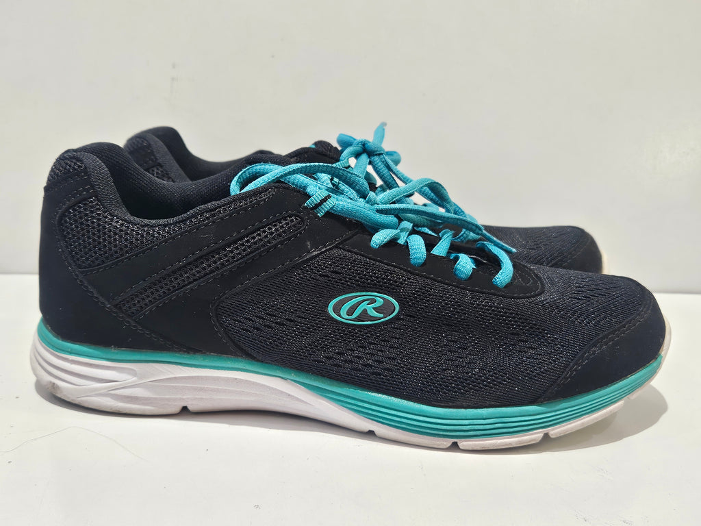Rawlings Black Teal Athletic Running Shoes Women’s Size 8 Lace Up Sneakers