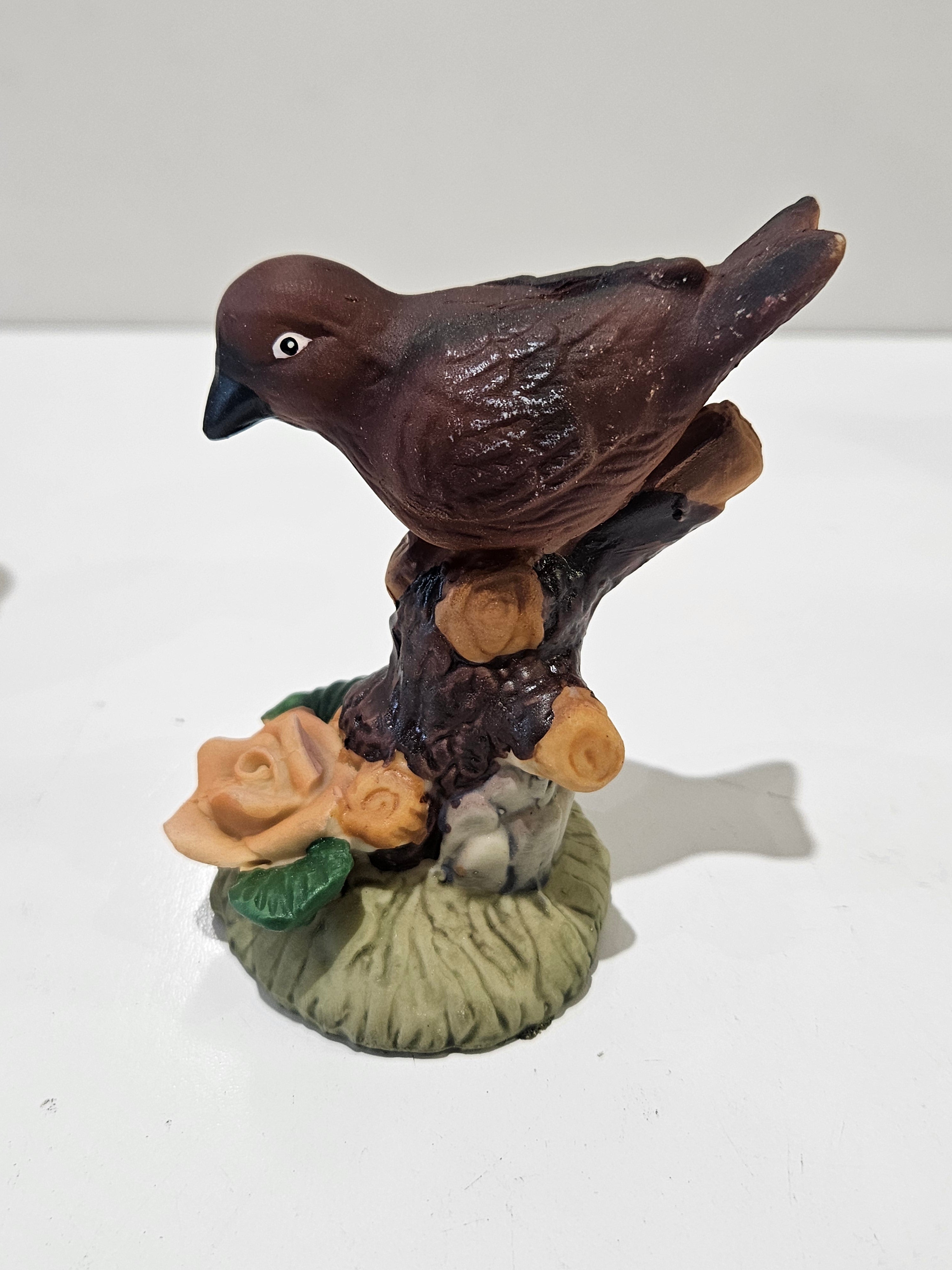 Colorful Ceramic Bird Figurines Cardinal Bluebird Decor