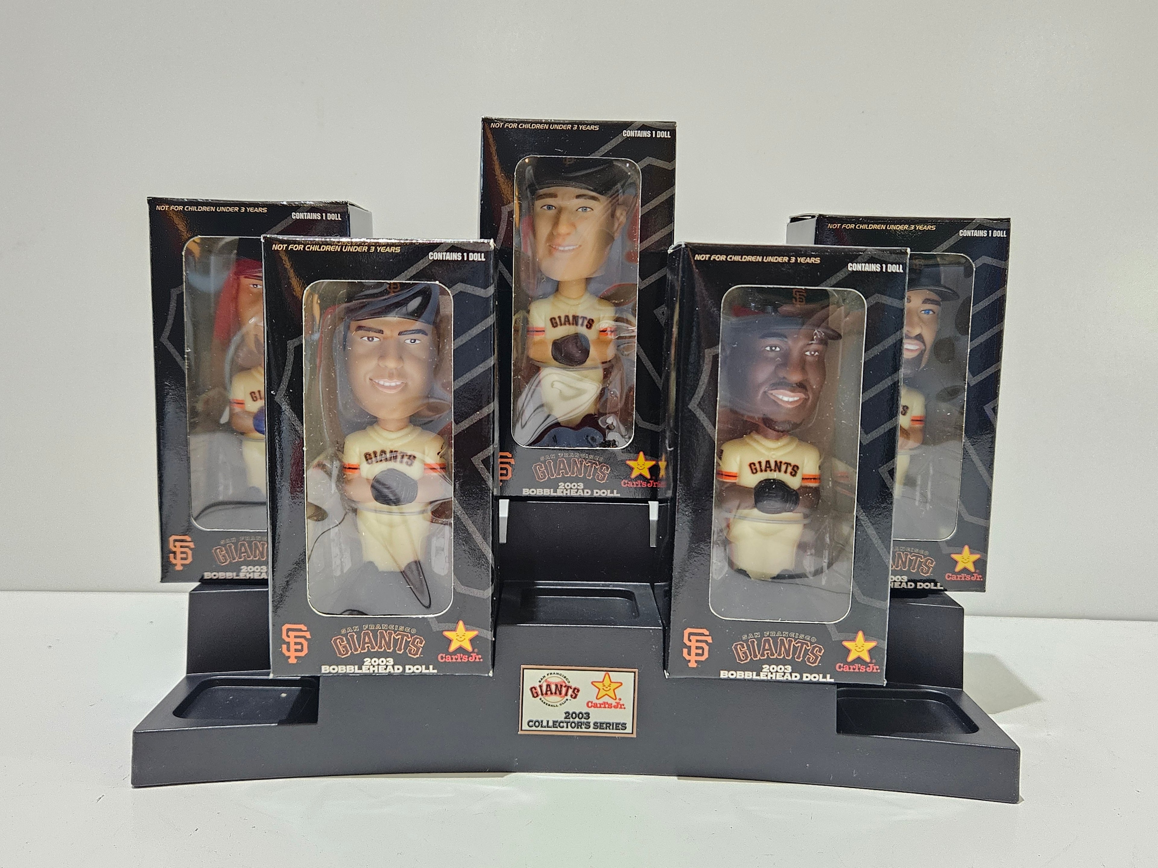 2003 San Francisco Giants Carl's Jr Bobblehead Doll Complete 5 Figure Set MLB