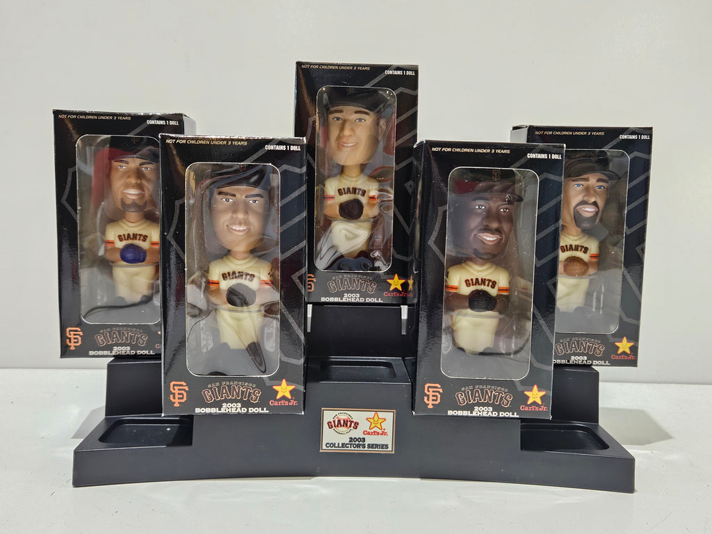 2003 San Francisco Giants Carl's Jr Bobblehead Doll Complete 5 Figure Set MLB