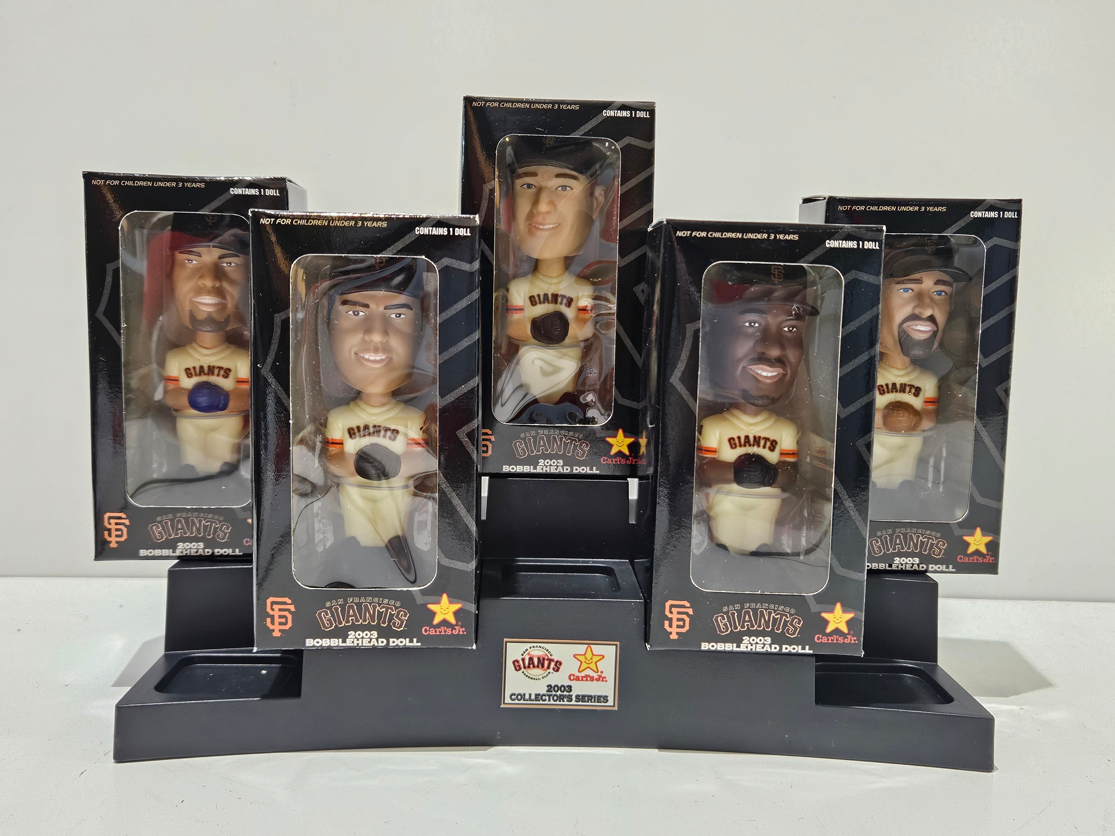 2003 San Francisco Giants Carl's Jr Bobblehead Doll Complete 5 Figure Set MLB