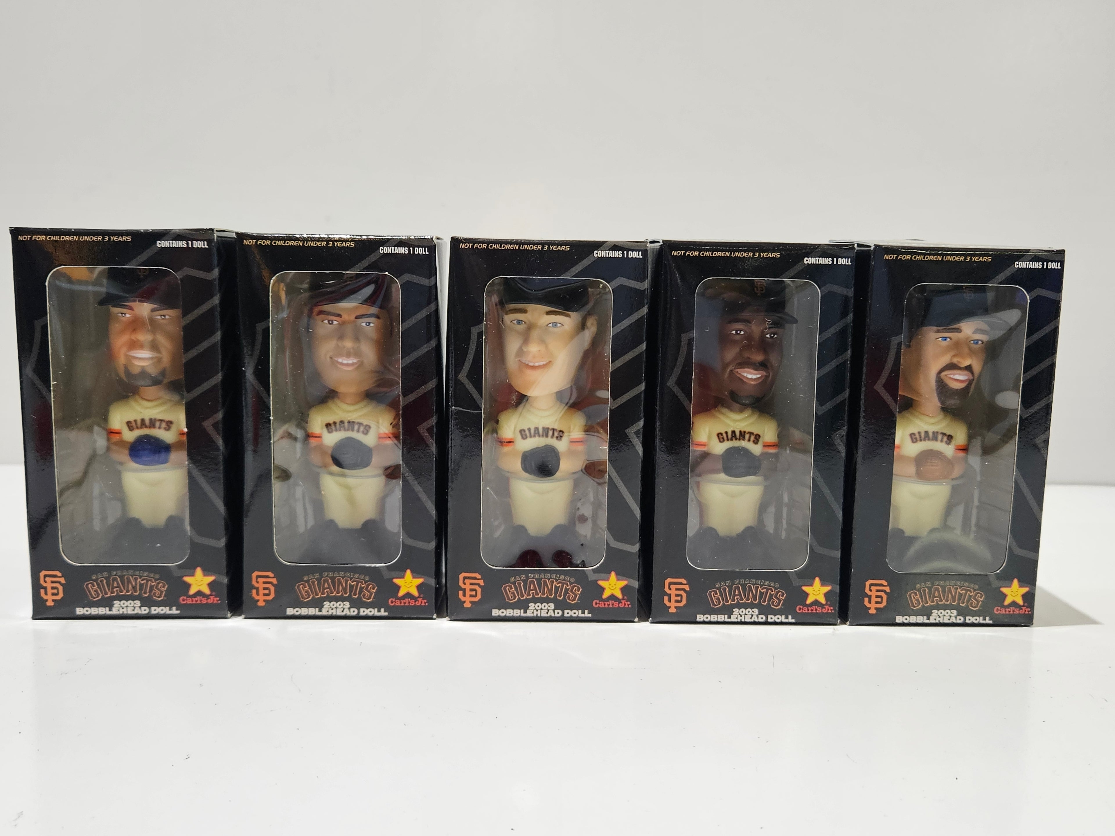 2003 San Francisco Giants Carl's Jr Bobblehead Doll Complete 5 Figure Set MLB