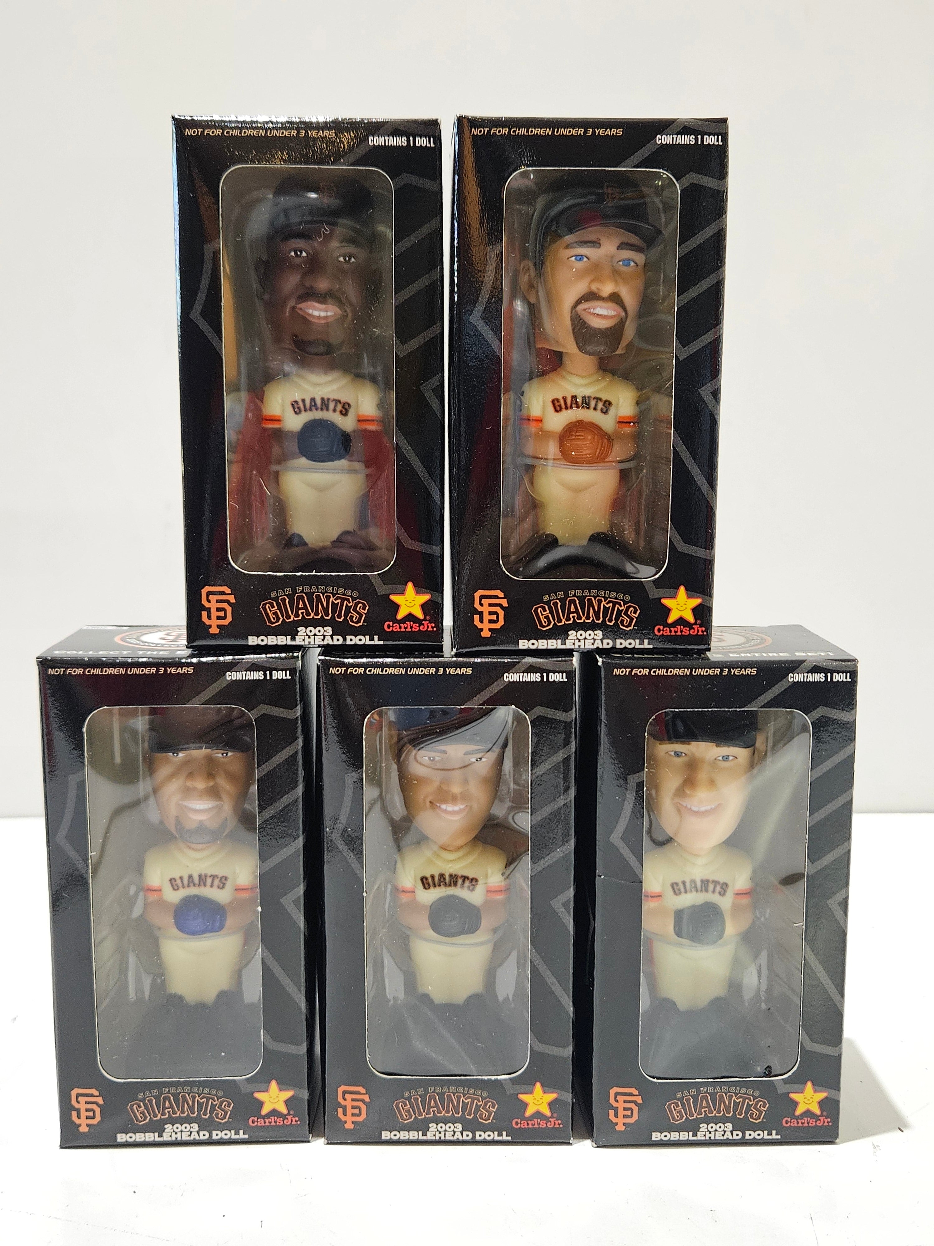 2003 San Francisco Giants Carl's Jr Bobblehead Doll Complete 5 Figure Set MLB