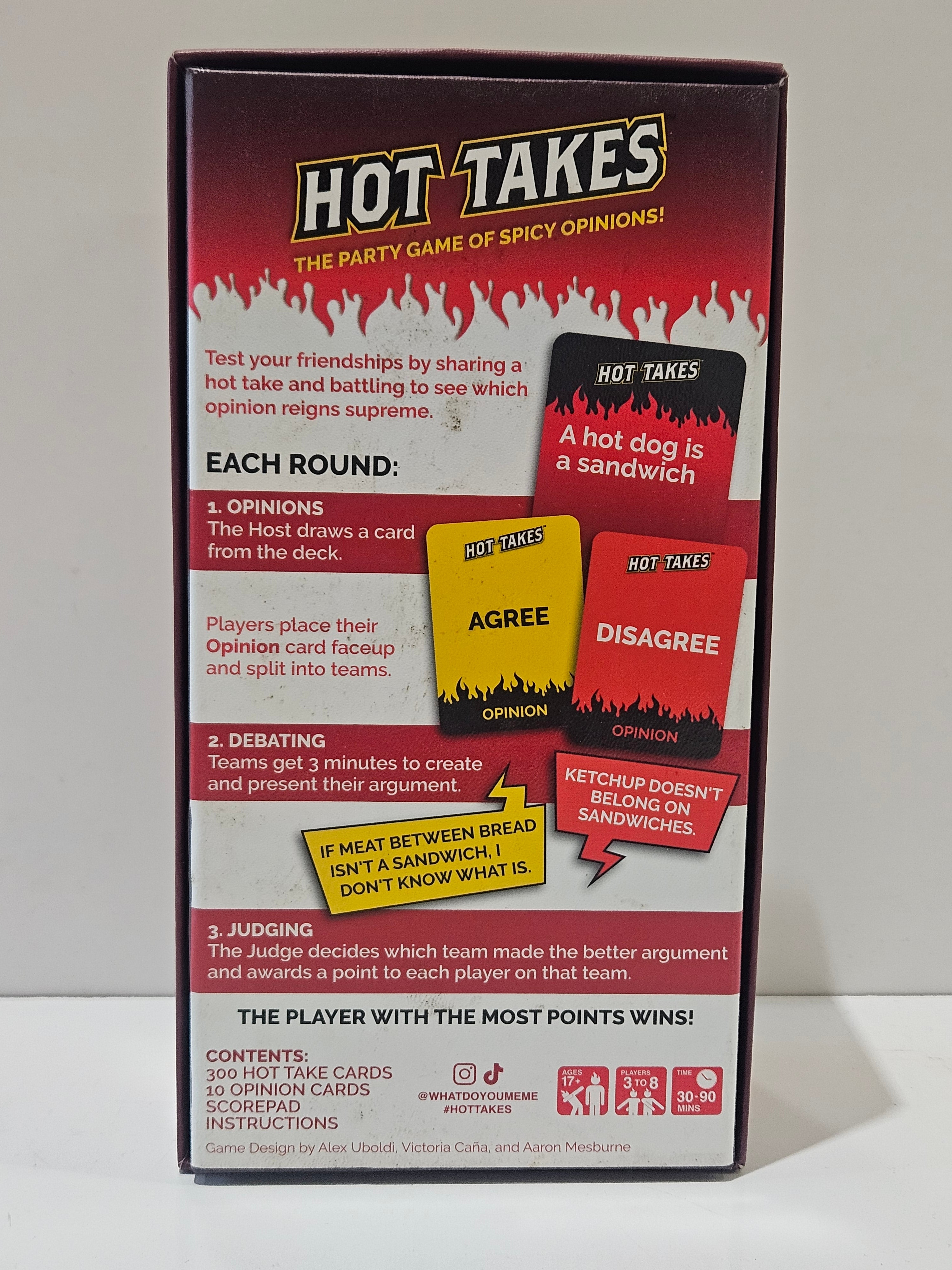 Hot Takes Party Game Of Spicy Opinions What Do You Meme Adult Card Game