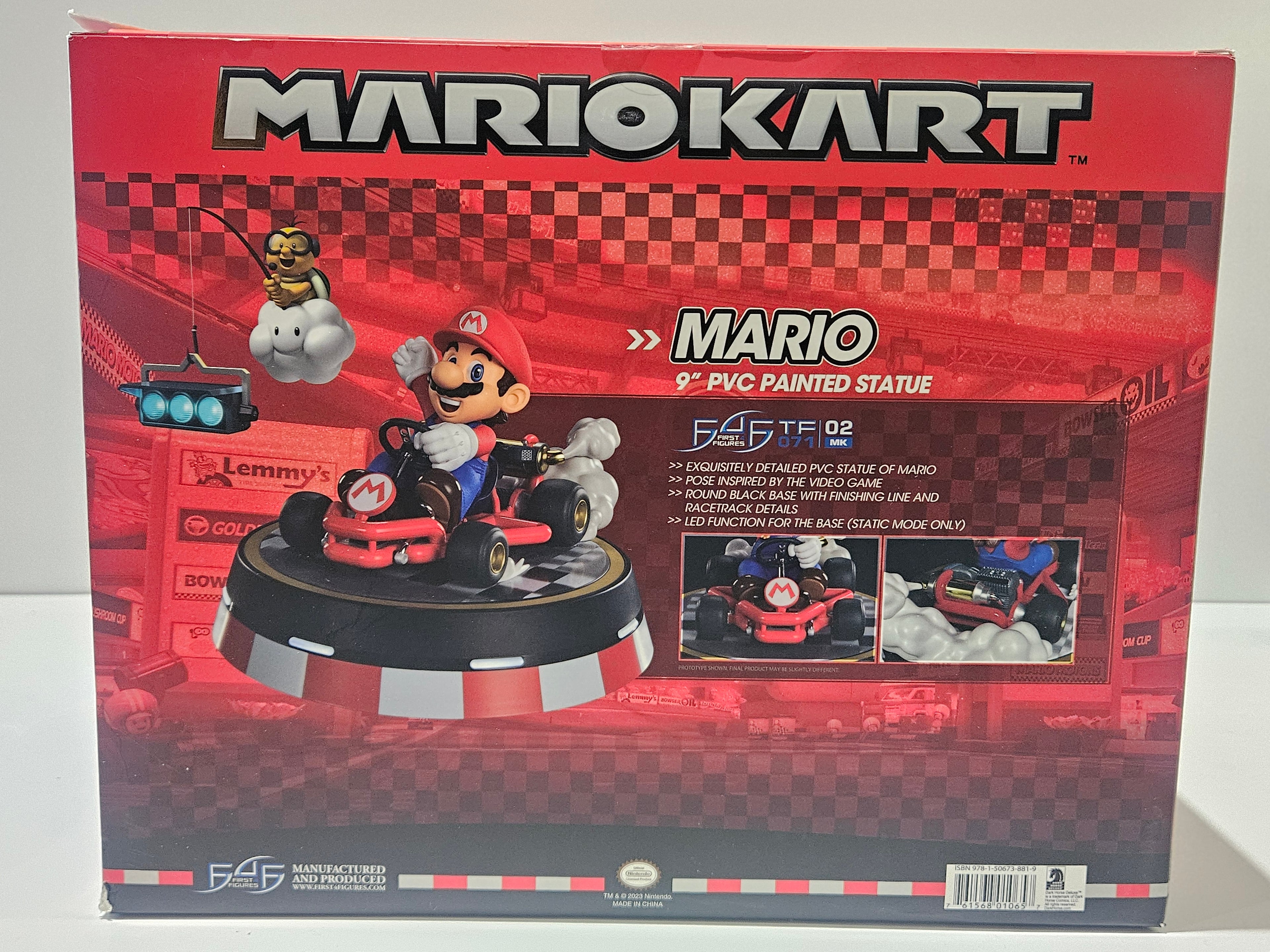 Mario Kart Mario 9 Inch PVC Painted Statue First 4 Figures Nintendo Display