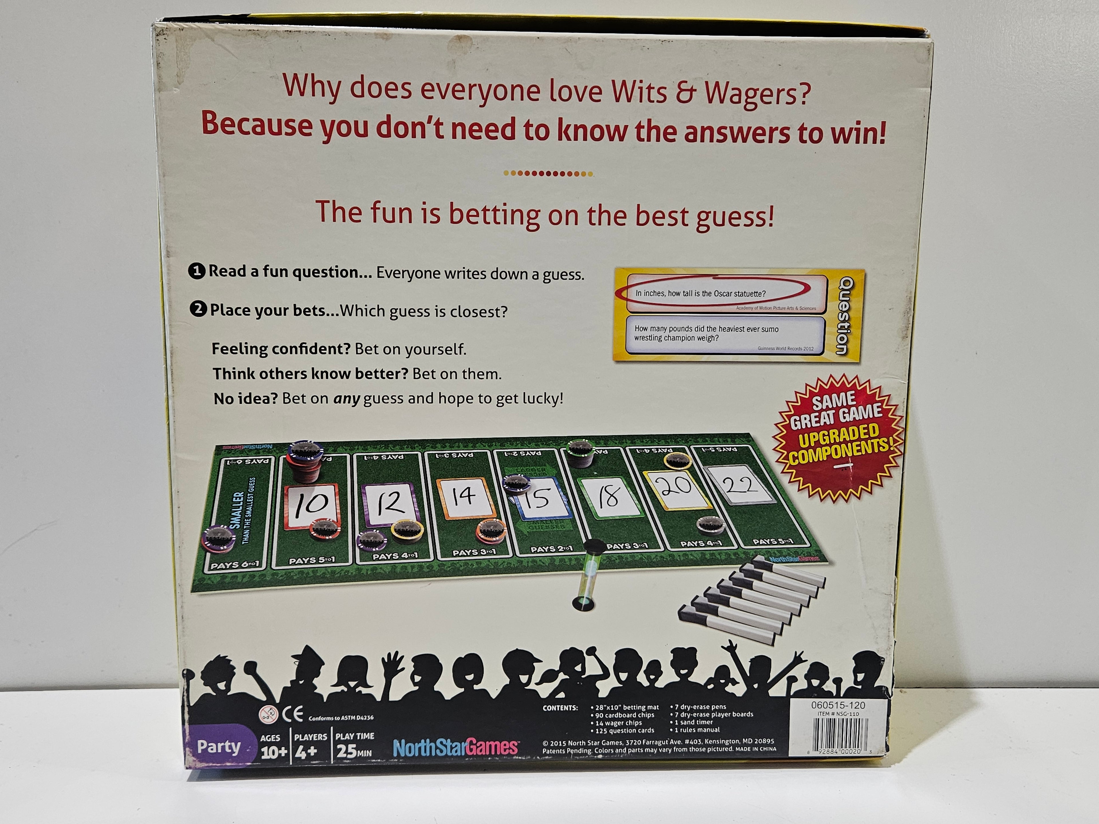Wits & Wagers Deluxe Edition Party Board Game North Star Games Family Trivia