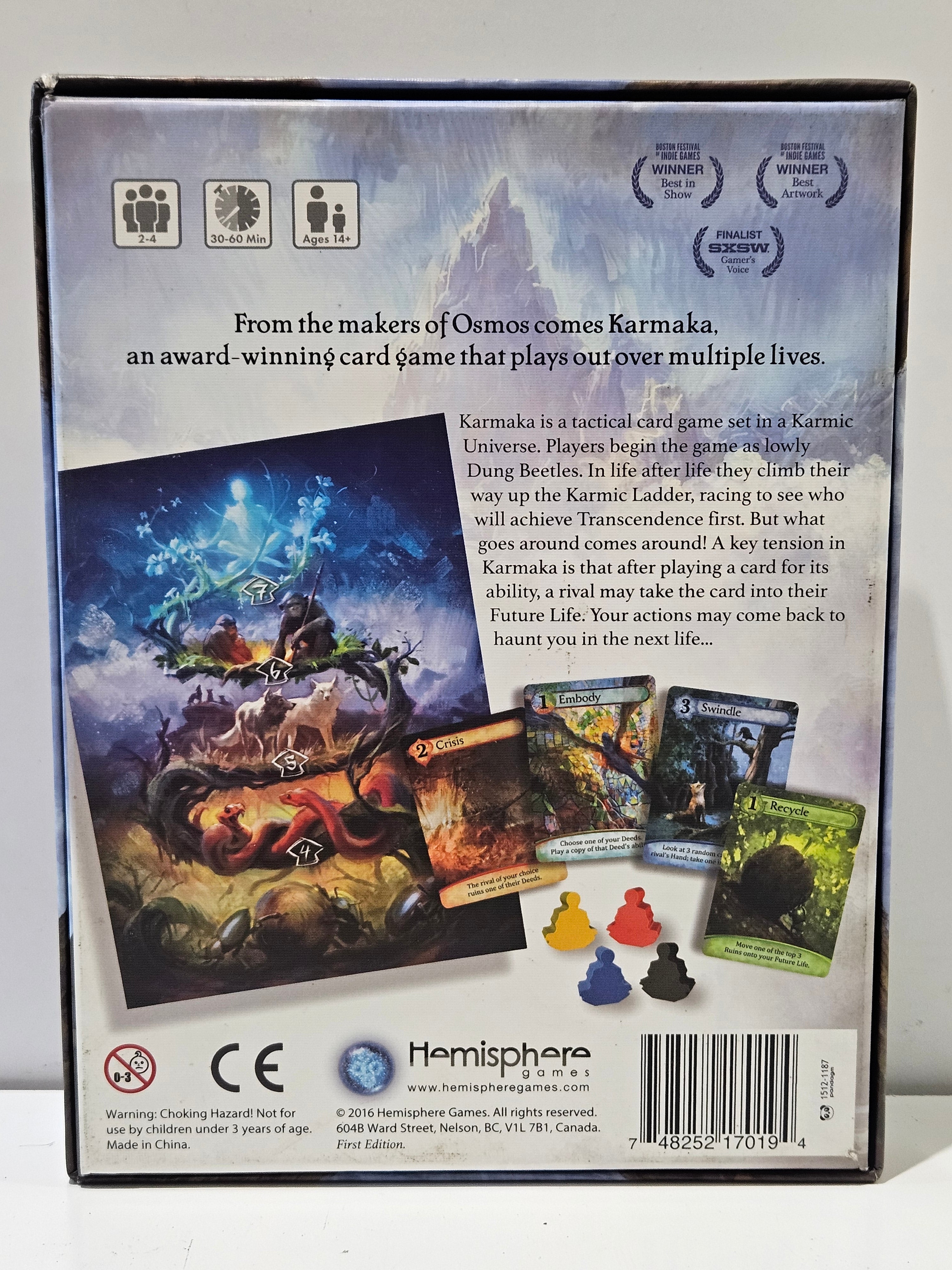 Karmaka First Edition 2016 Hemisphere Games Strategic Card Game Ages 14+ Fantasy