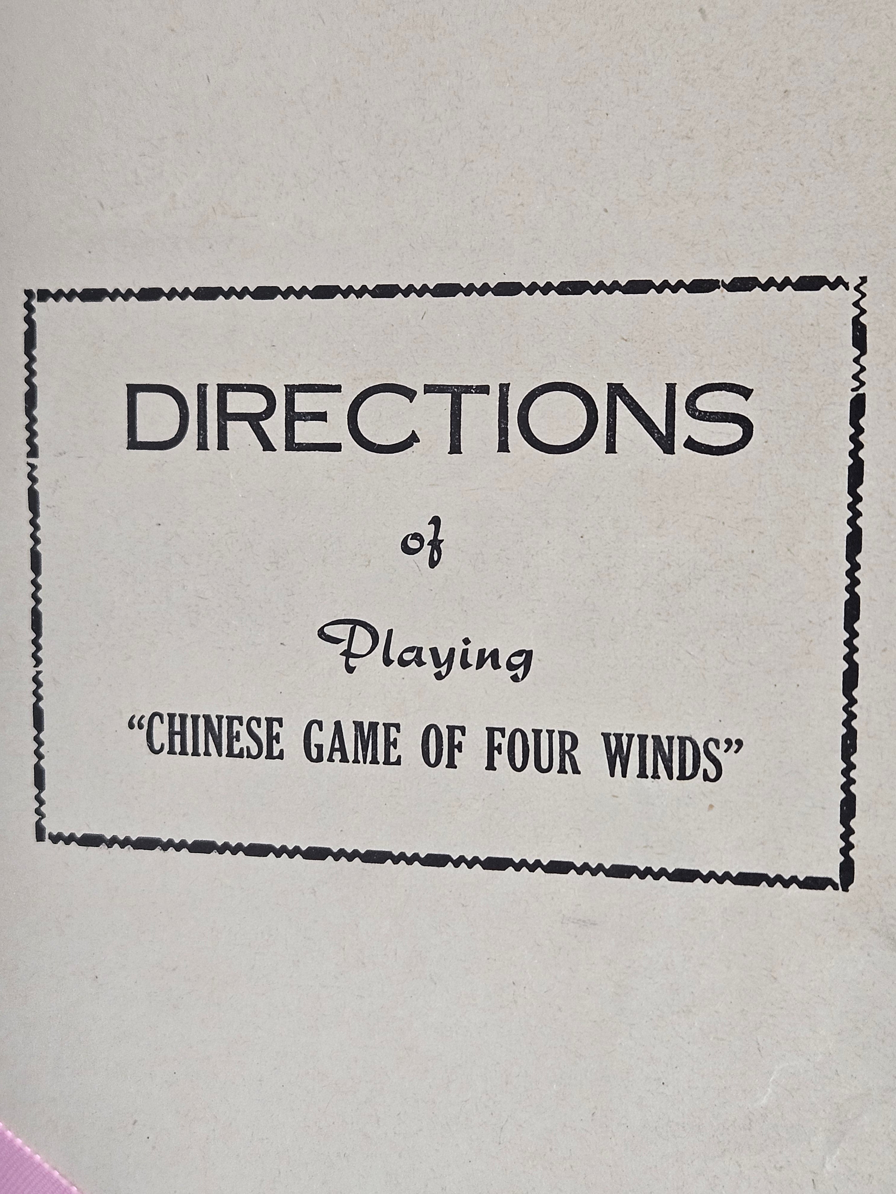 Vintage Made In Japan Chinese Game Of Four Winds Mahjong Tile Set Carry Case