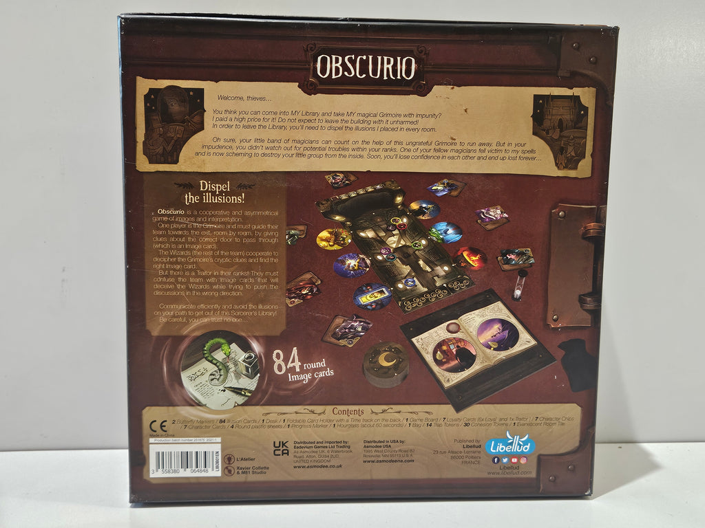 Libellud Obscurio Cooperative Fantasy Deduction Board Game 2-8 Players Ages 10+