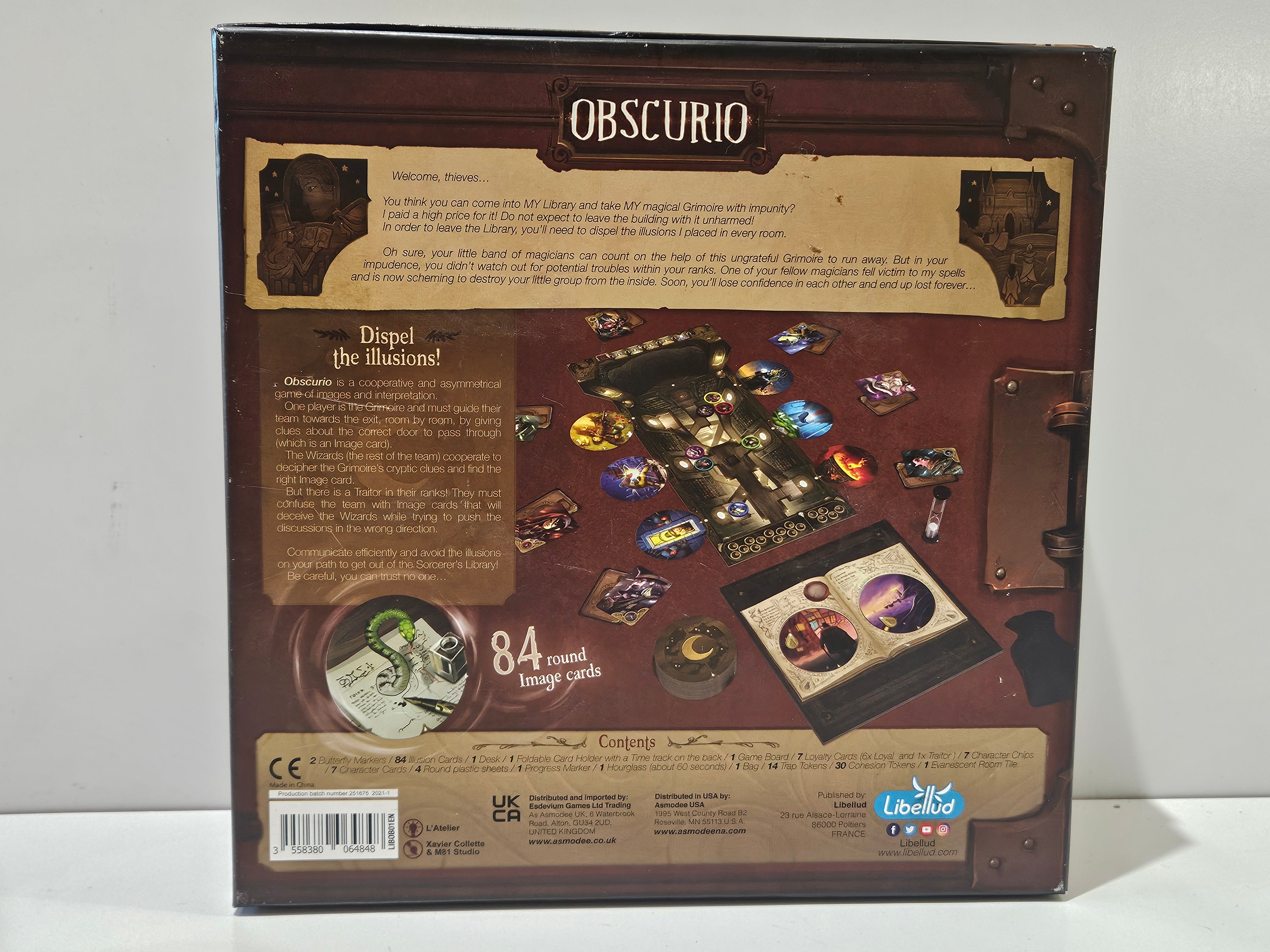 Libellud Obscurio Cooperative Fantasy Deduction Board Game 2-8 Players Ages 10+