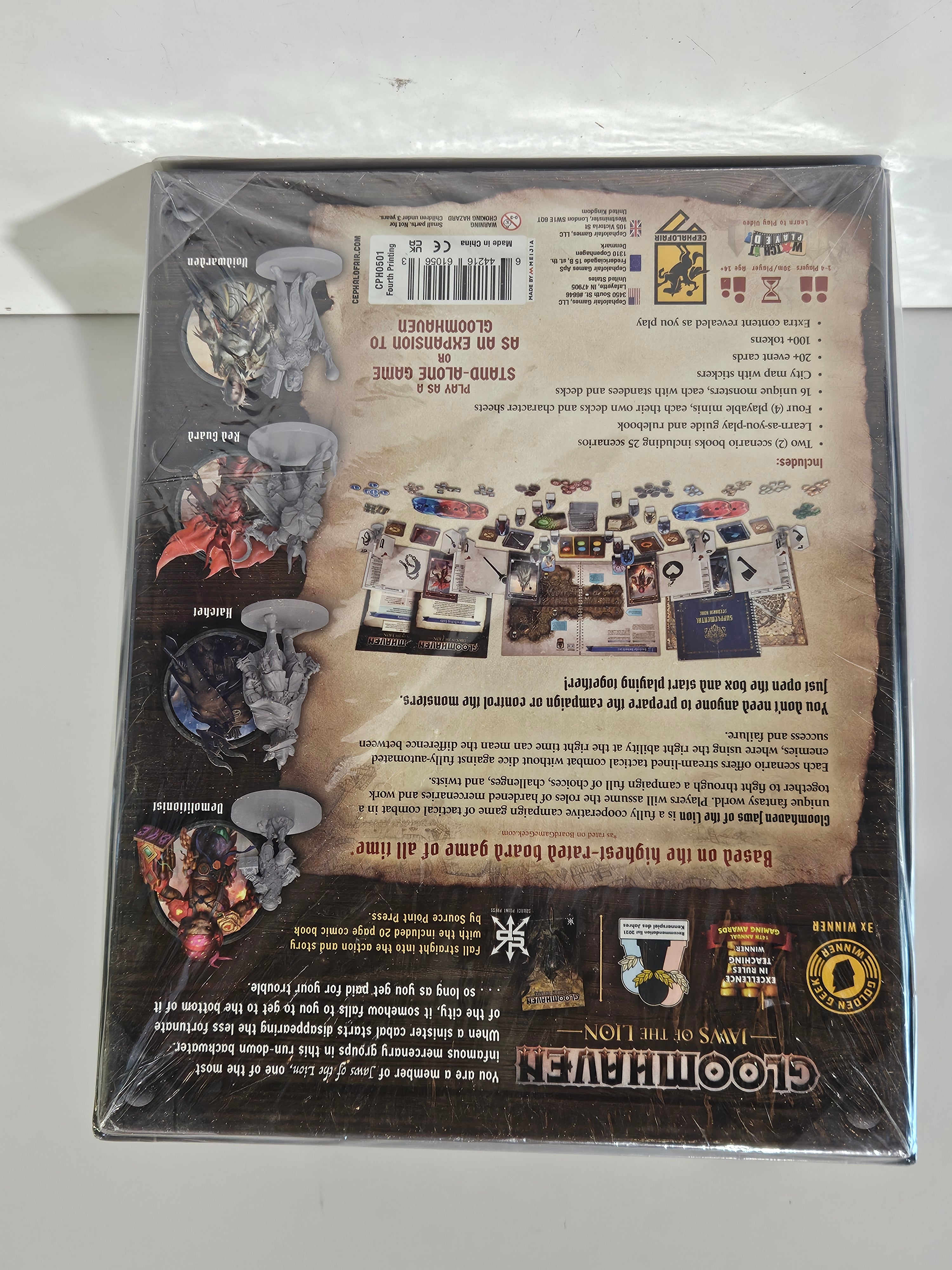 Gloomhaven Jaws Of The Lion Sealed Fantasy Campaign Board Game Cephalofair